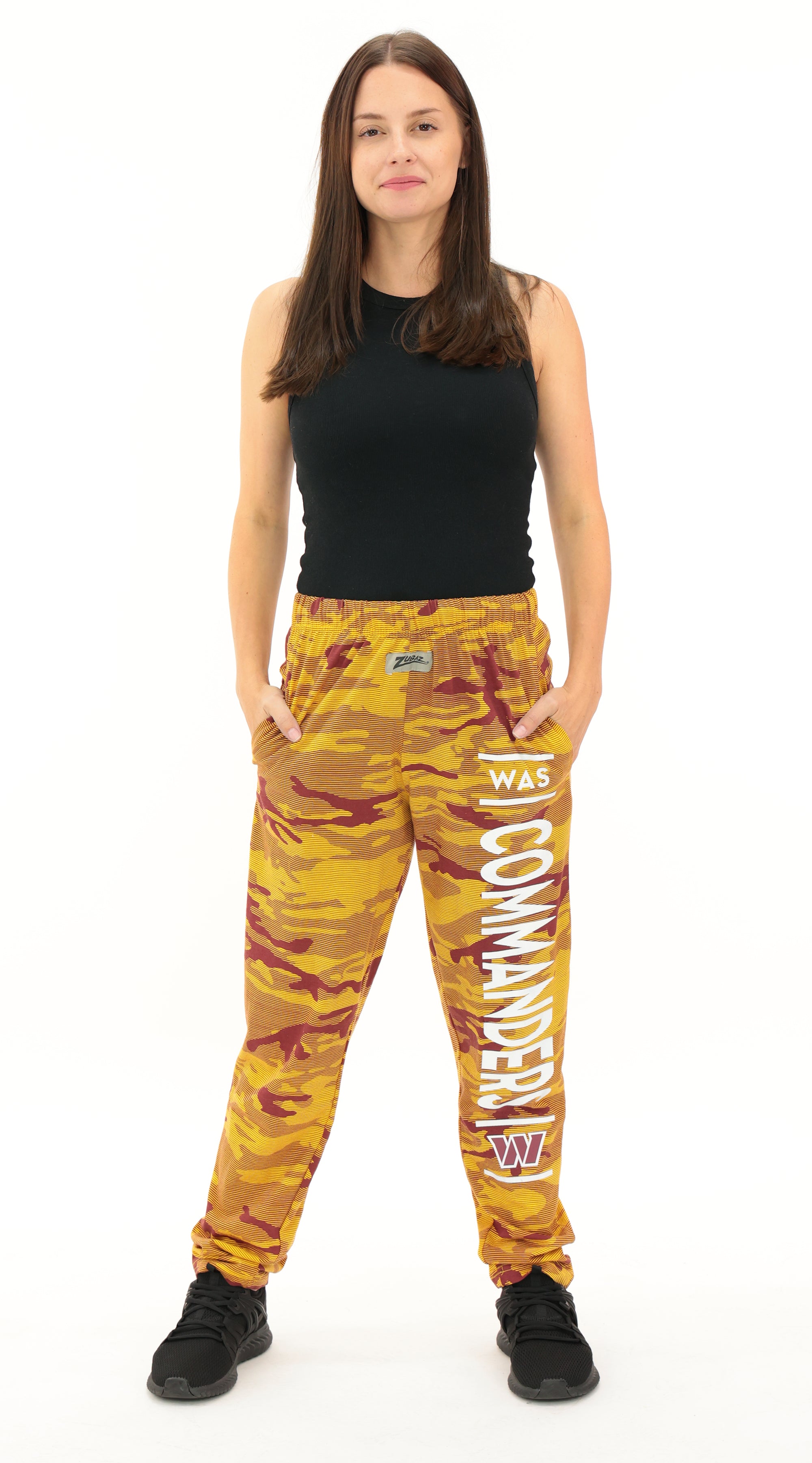 Zubaz NFL Adult Unisex Z88 Camo Lines Pants, Washington Commanders