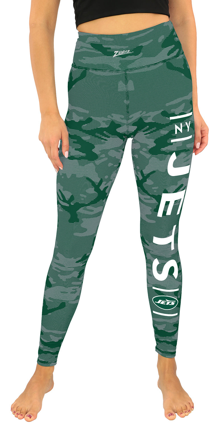 Zubaz NFL Women's Goal Line Camo Line Leggings, New York Jets - Official NFL Jets Zubaz Apparel (53 of 53)