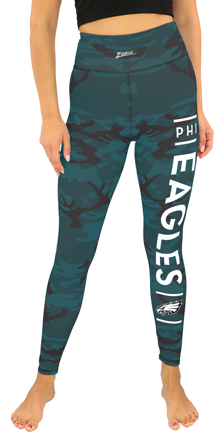 Zubaz NFL Women's Goal Line Camo Line Leggings, Philadelphia Eagles - Official NFL Eagles Zubaz Apparel (39 of 53)