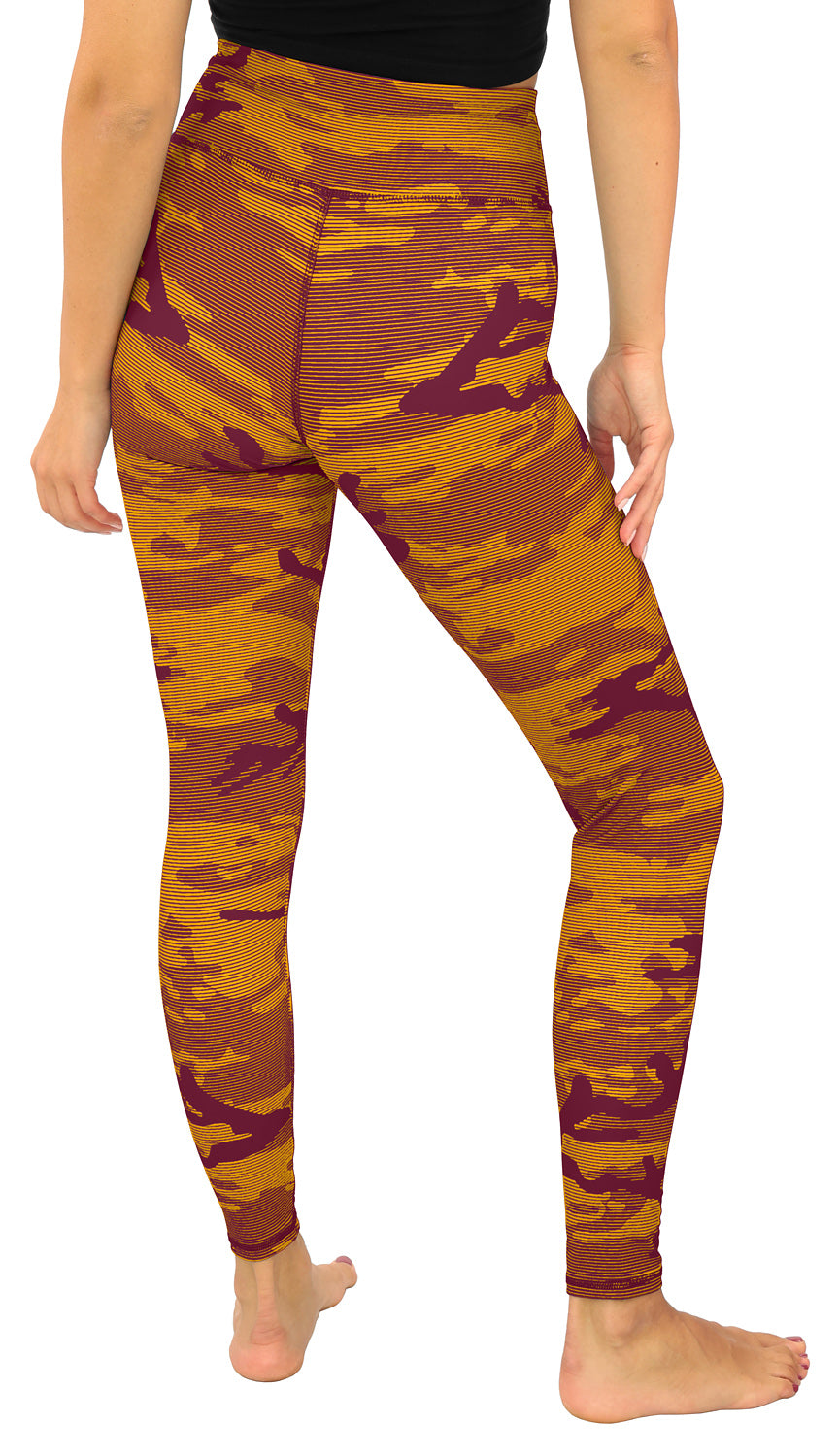 Zubaz NFL Women's Goal Line Camo Line Leggings, Washington Commanders