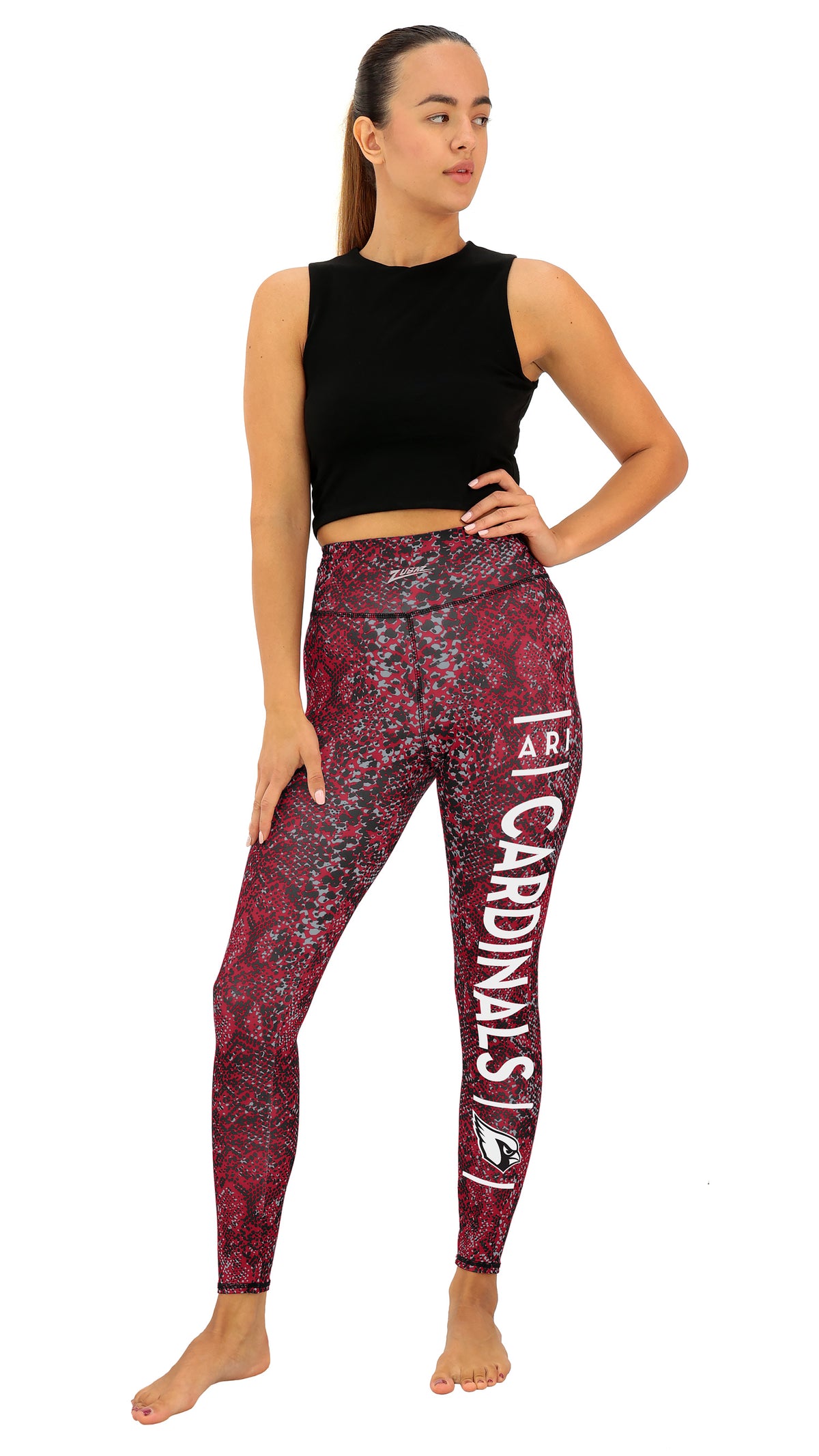 Zubaz NFL Women's Field Goal Primary Post Leggings, Arizona Cardinals - Official NFL Cardinals Zubaz Apparel (27 of 45)