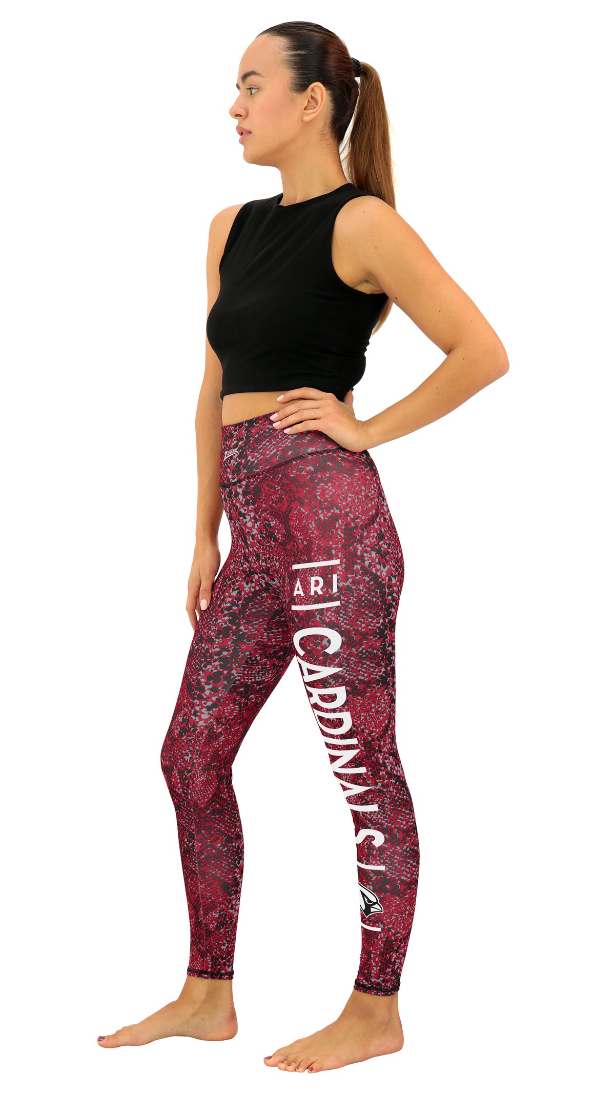 Zubaz NFL Women's Field Goal Primary Post Leggings, Arizona Cardinals - Official NFL Cardinals Zubaz Apparel (28 of 45)