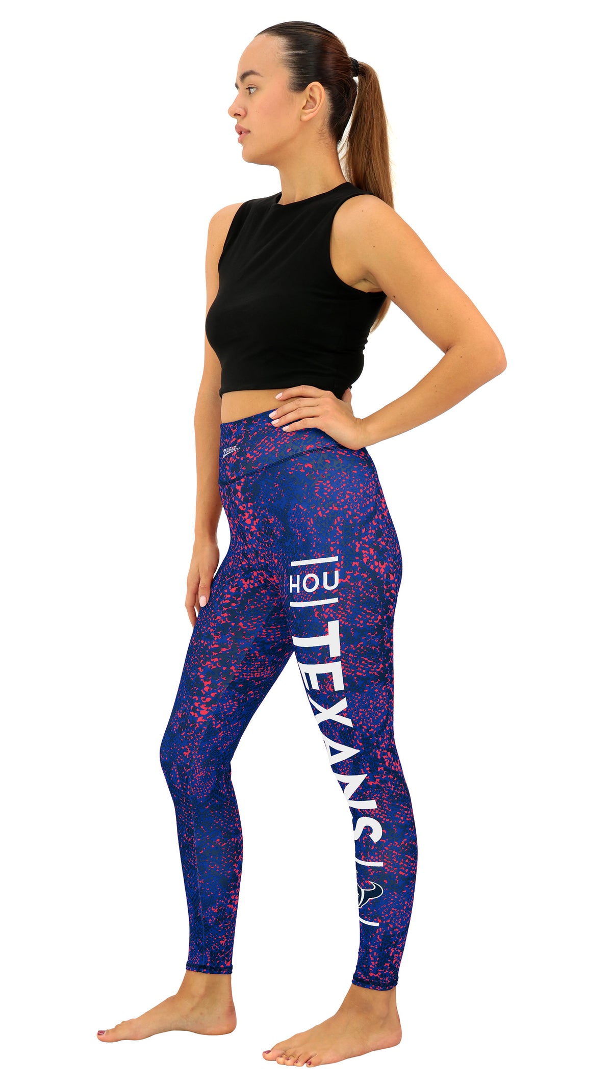Zubaz NFL Women's Field Goal Primary Post Leggings, Houston Texans - Official NFL Texans Zubaz Apparel (25 of 48)