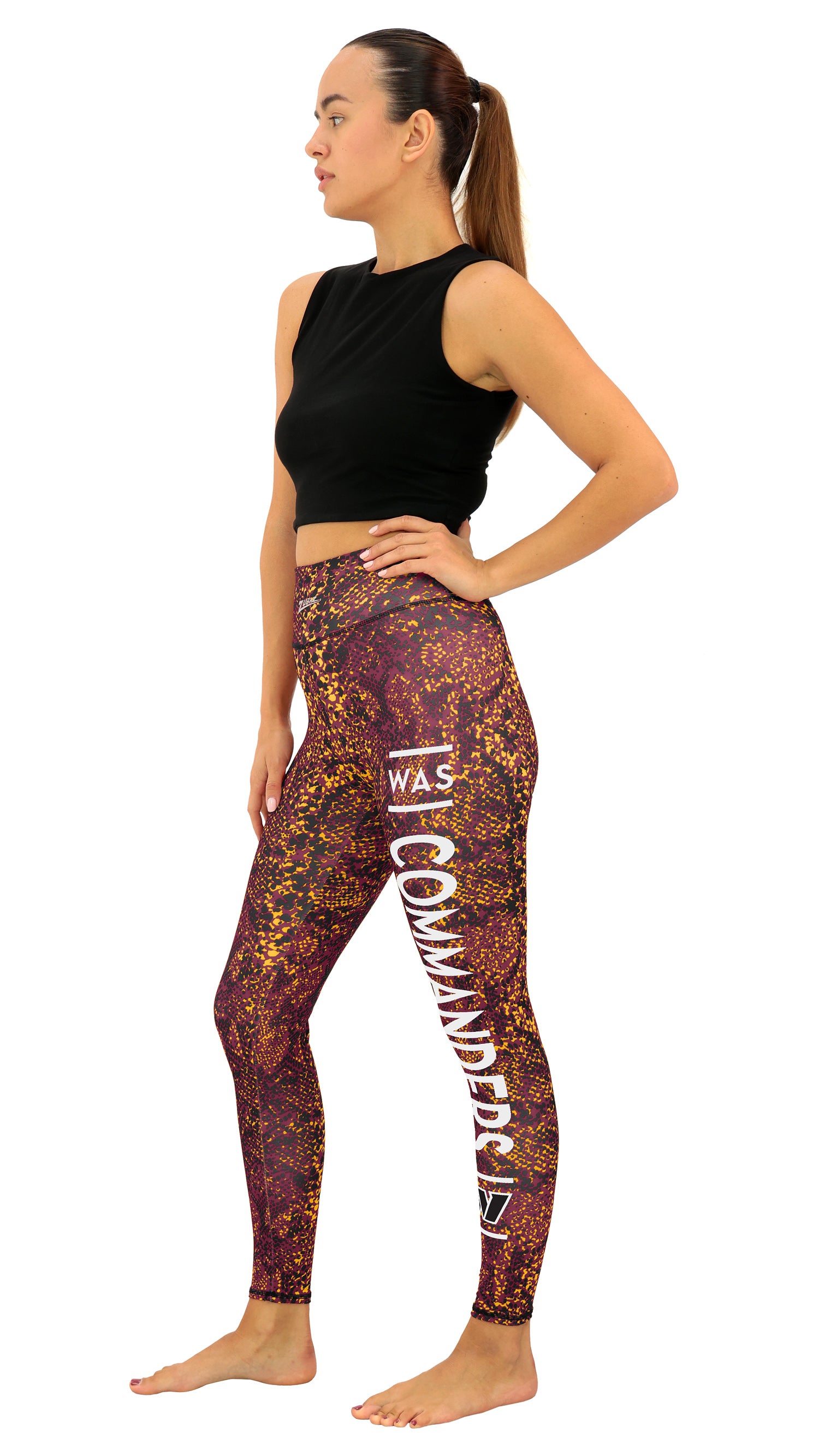 Zubaz NFL Women's Field Goal Primary Post Leggings, Washington Commanders