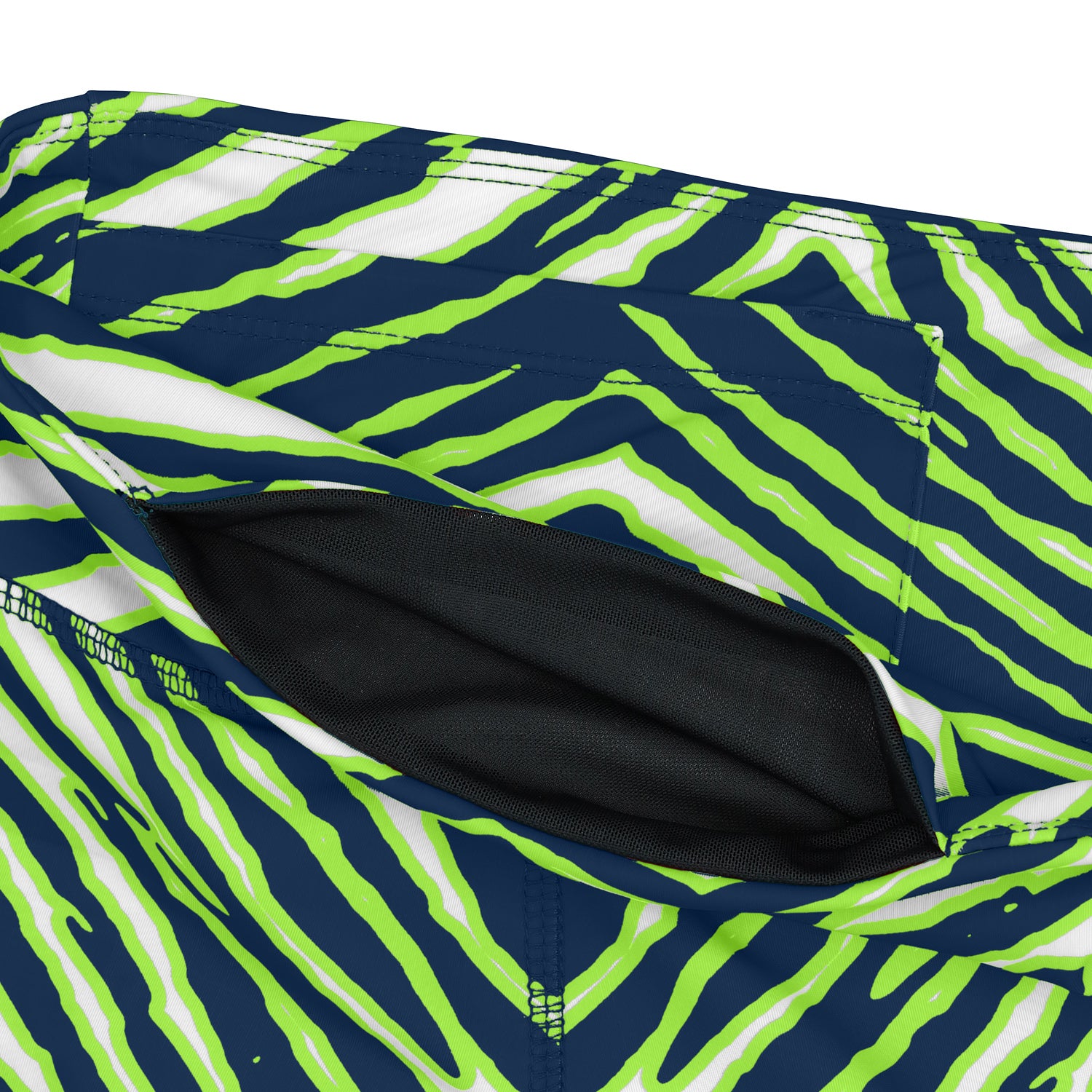 Zubaz NFL Women's 3 Color Zebra Leggings, Seattle Seahawks - Official NFL Seahawks Zubaz Apparel (9 of 14)