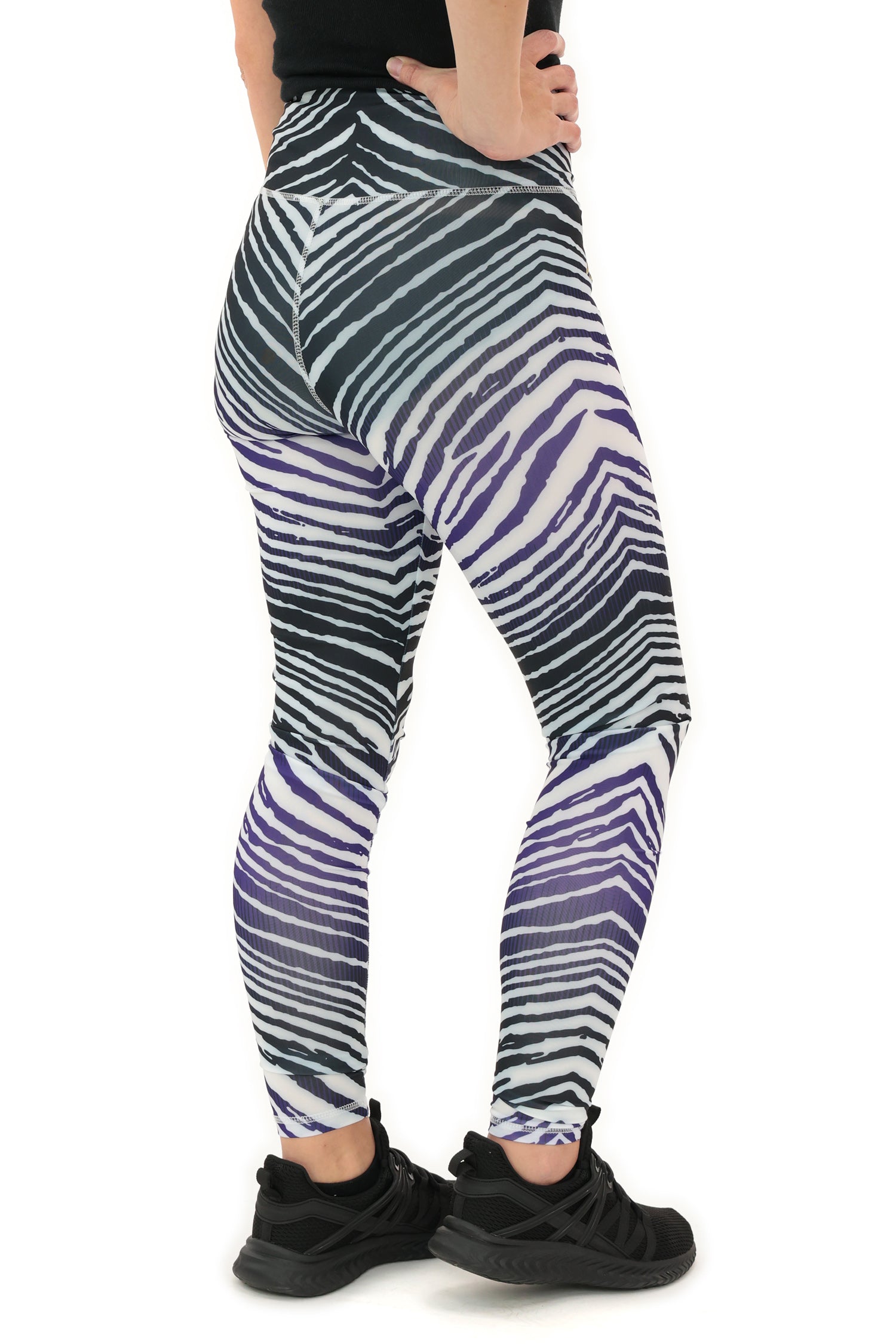 Zubaz NFL Women's Primary Logo Zebra Ombre Leggings, Baltimore Ravens - Official NFL Ravens Zubaz Apparel (8 of 15)