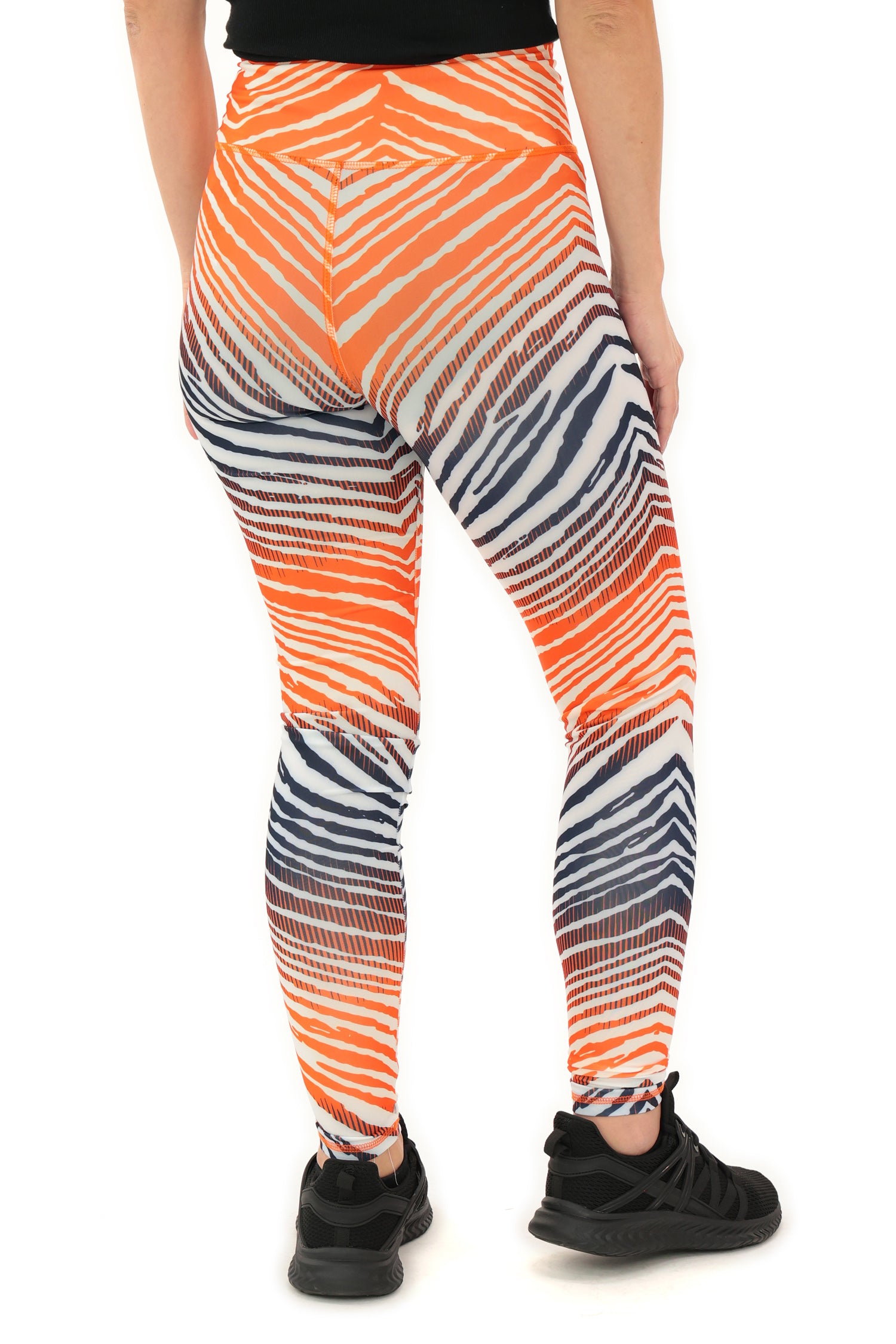 Zubaz NFL Women's Primary Logo Zebra Ombre Leggings, Chicago Bears - Official NFL Bears Zubaz Apparel (9 of 16)