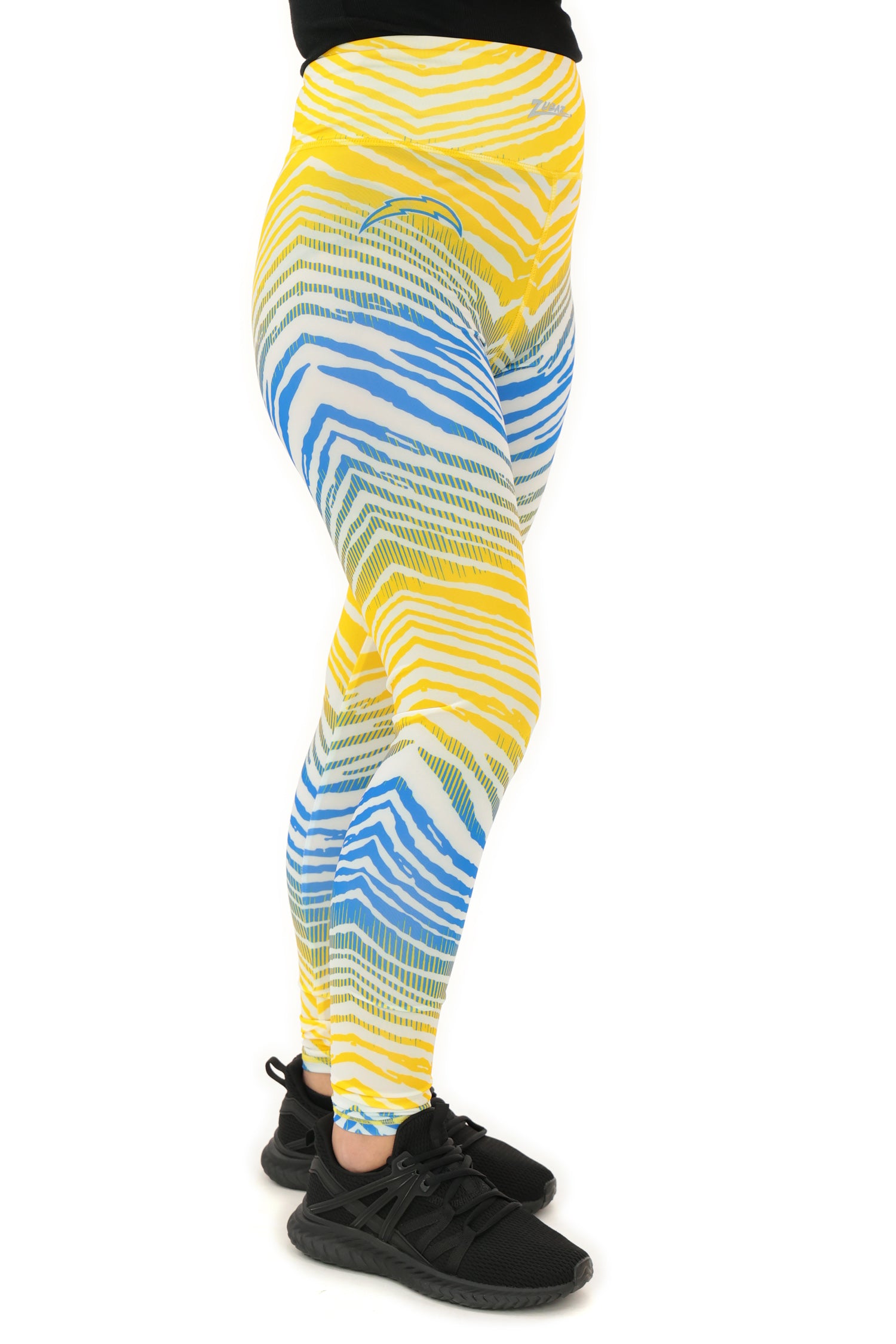 Zubaz NFL Women's Primary Logo Zebra Ombre Leggings, Los Angeles Chargers - Official NFL Chargers Zubaz Apparel (22 of 62)