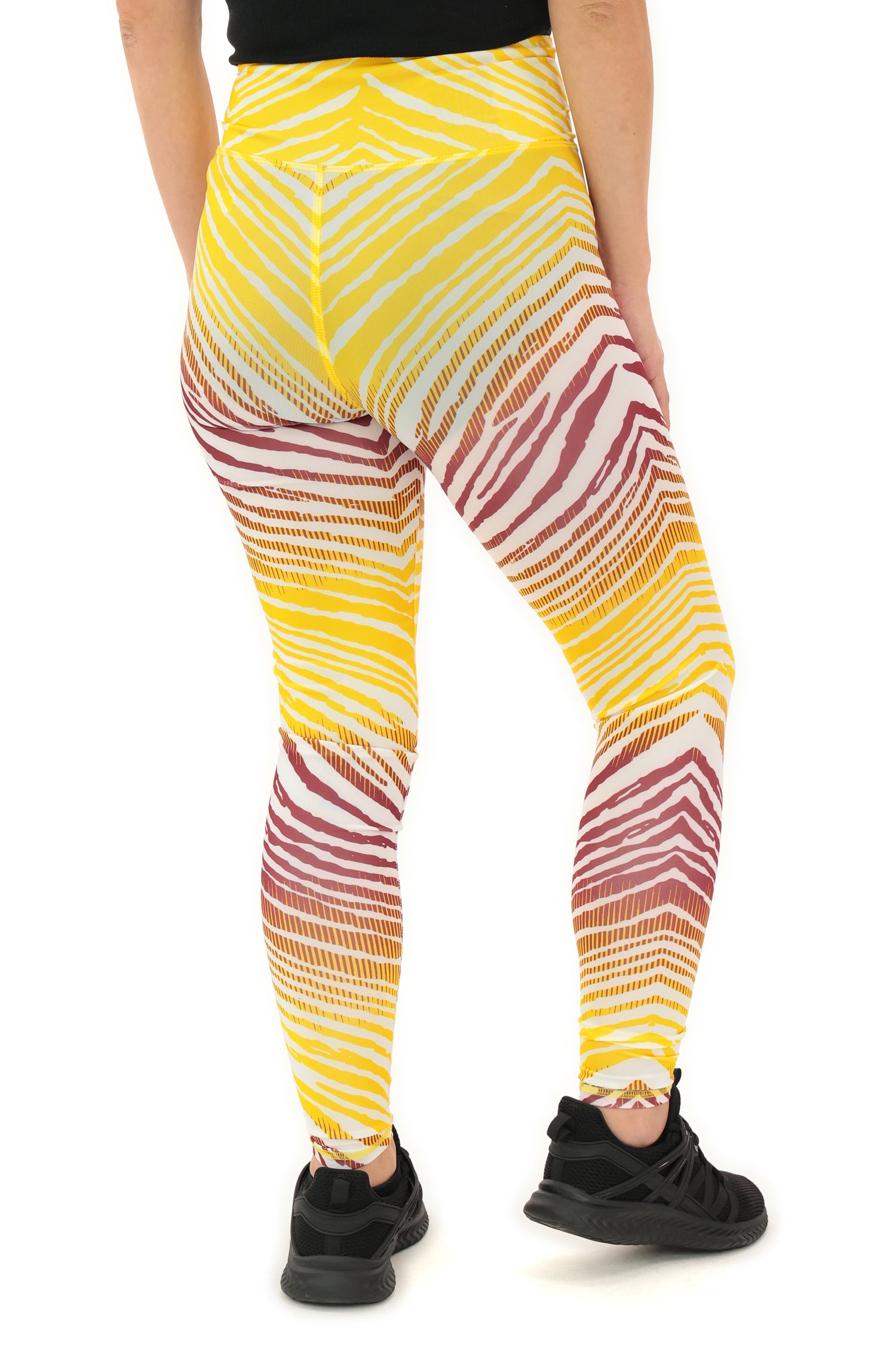 Zubaz NFL Women's Primary Logo Zebra Ombre Leggings, Washington Commanders