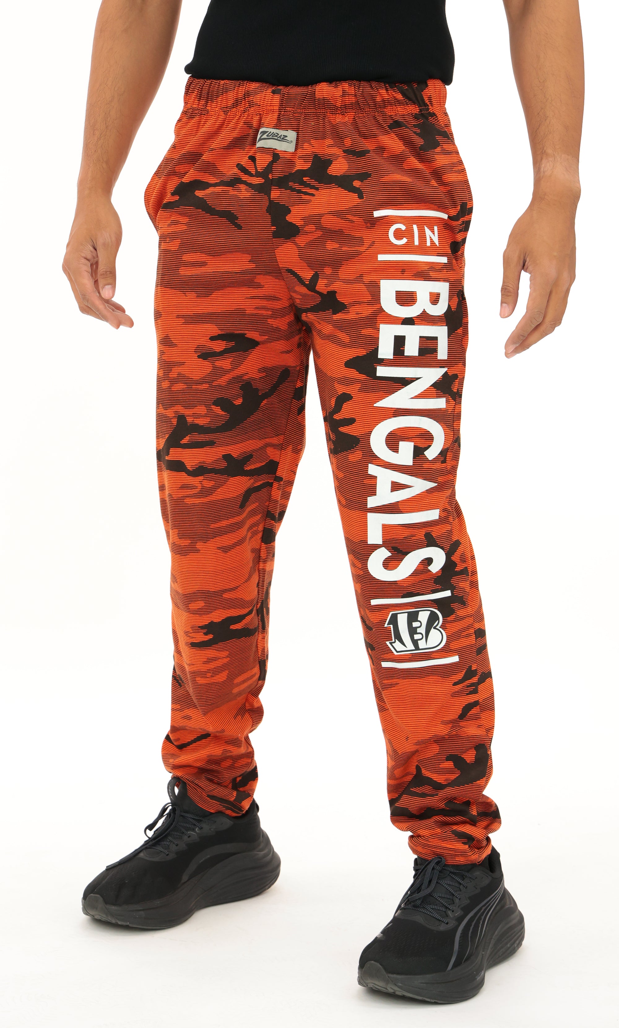 Zubaz NFL Adult Unisex Z88 Camo Lines Pants, Cincinnati Bengals - Official NFL Bengals Zubaz Apparel (4 of 9)