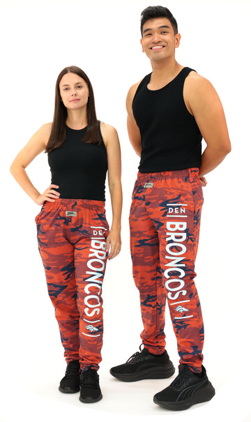 Zubaz NFL Adult Unisex Z88 Camo Lines Pants, Denver Broncos