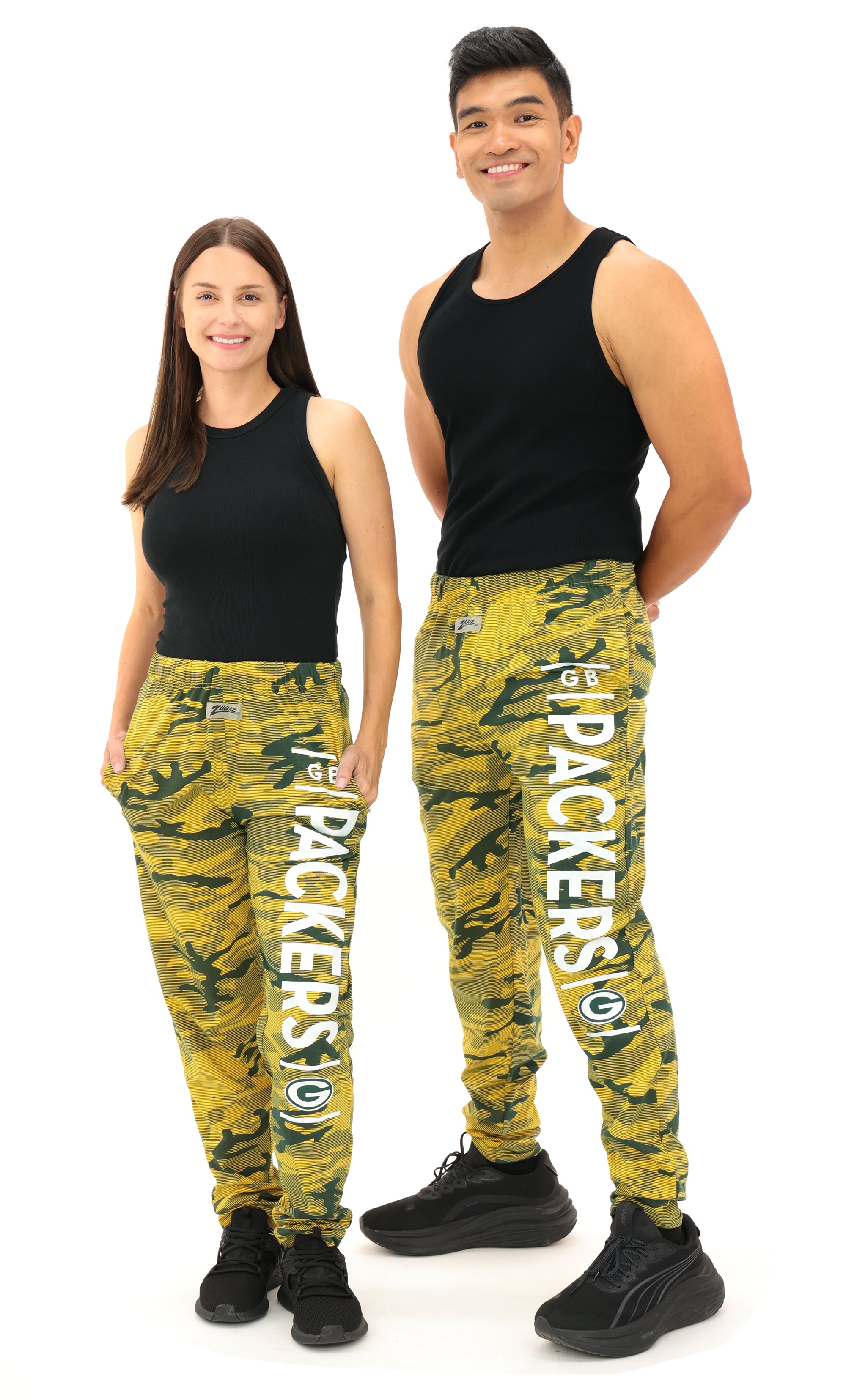 Zubaz NFL Adult Unisex Z88 Camo Lines Pants, Green Bay Packers - Official NFL Packers Zubaz Apparel (1 of 8)