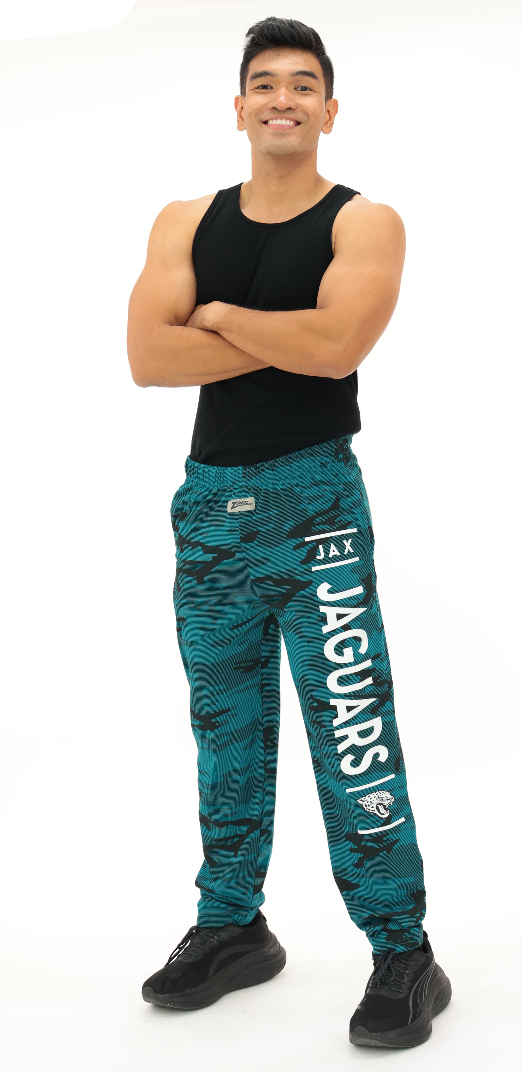Zubaz NFL Adult Unisex Z88 Camo Lines Pants, Jacksonville Jaguars - Official NFL Jaguars Zubaz Apparel (2 of 8)