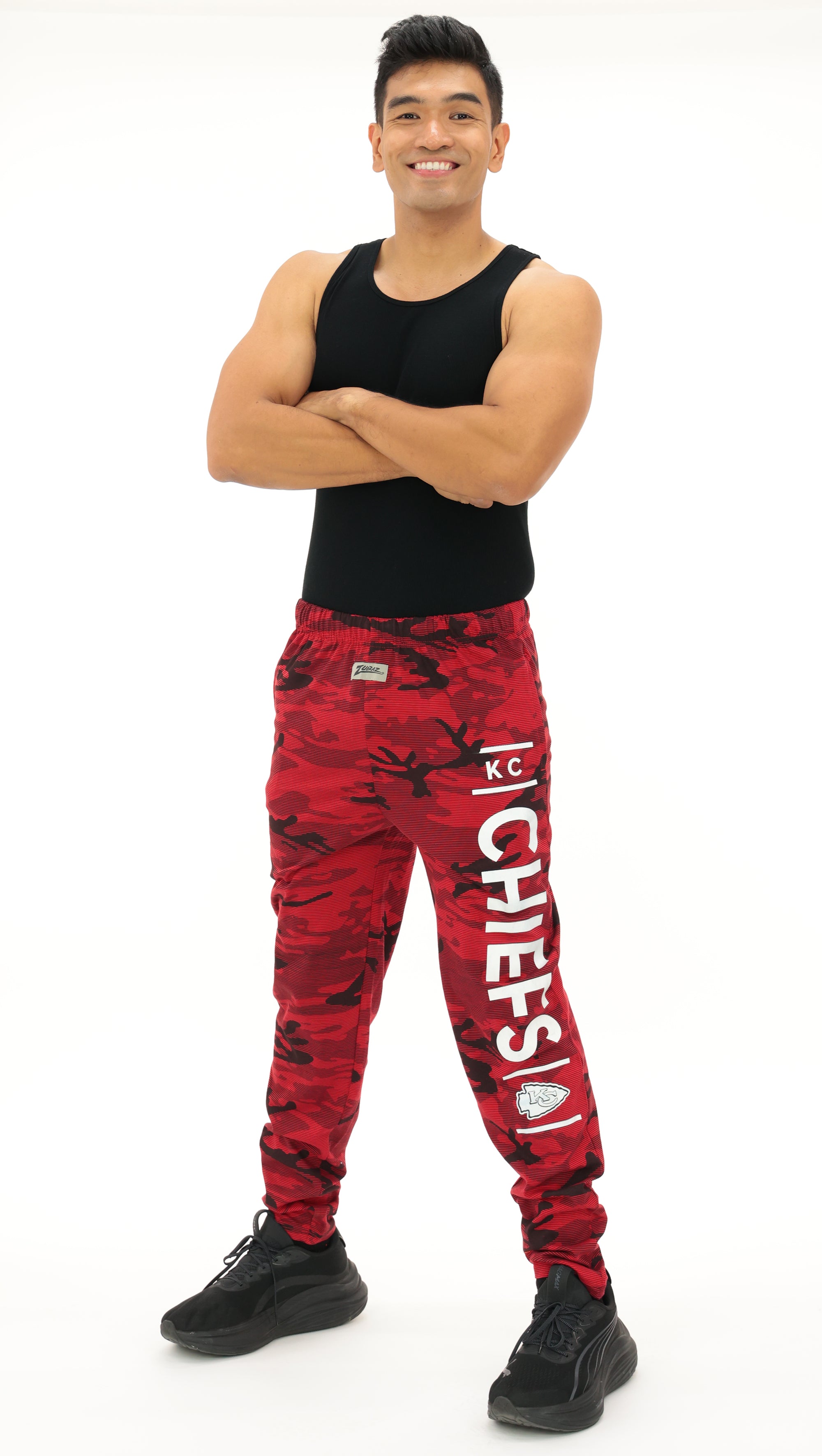 Zubaz NFL Adult Unisex Z88 Camo Lines Pants, Kansas City Chiefs