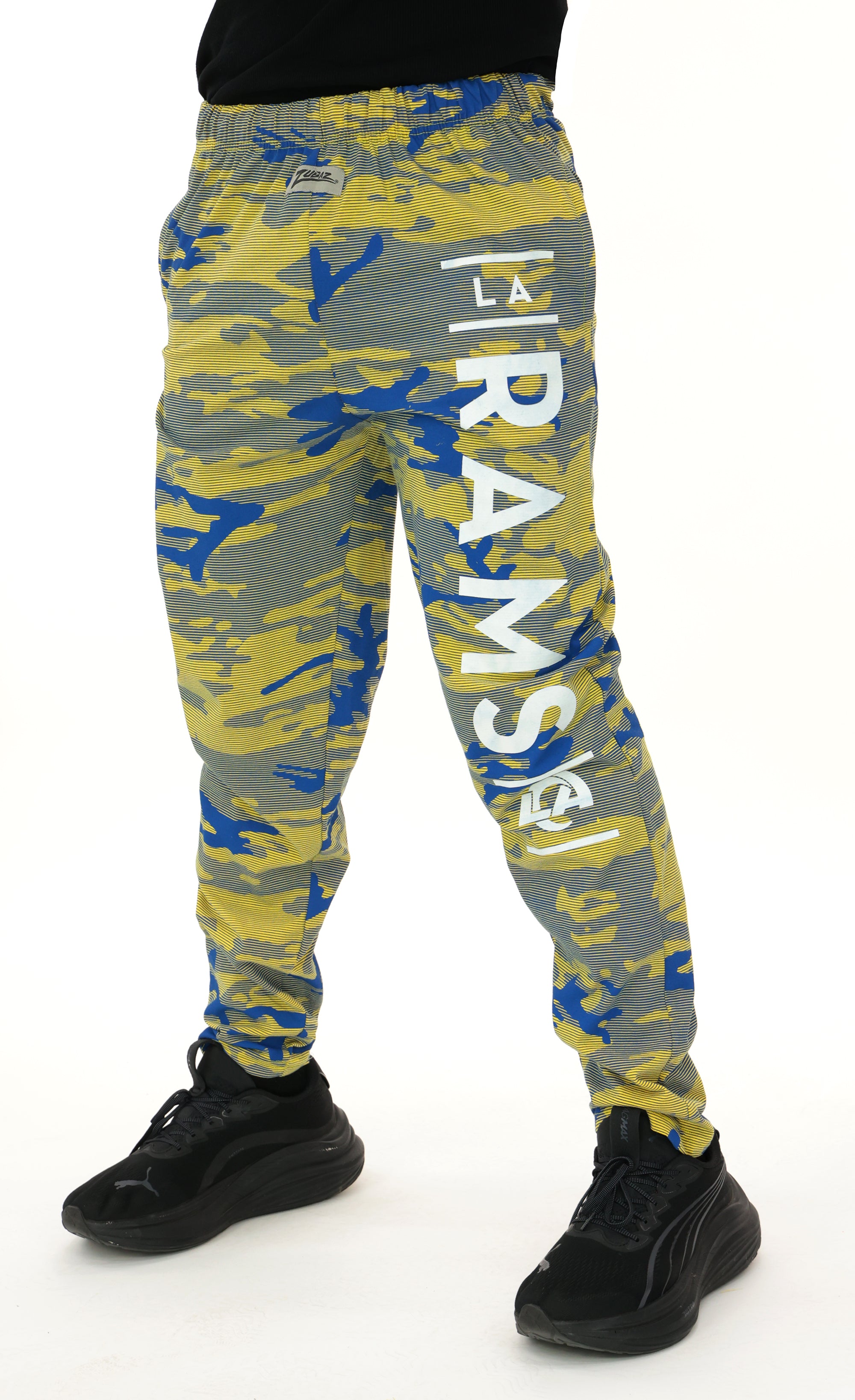 Zubaz NFL Adult Unisex Z88 Camo Lines Pants, Los Angeles Rams