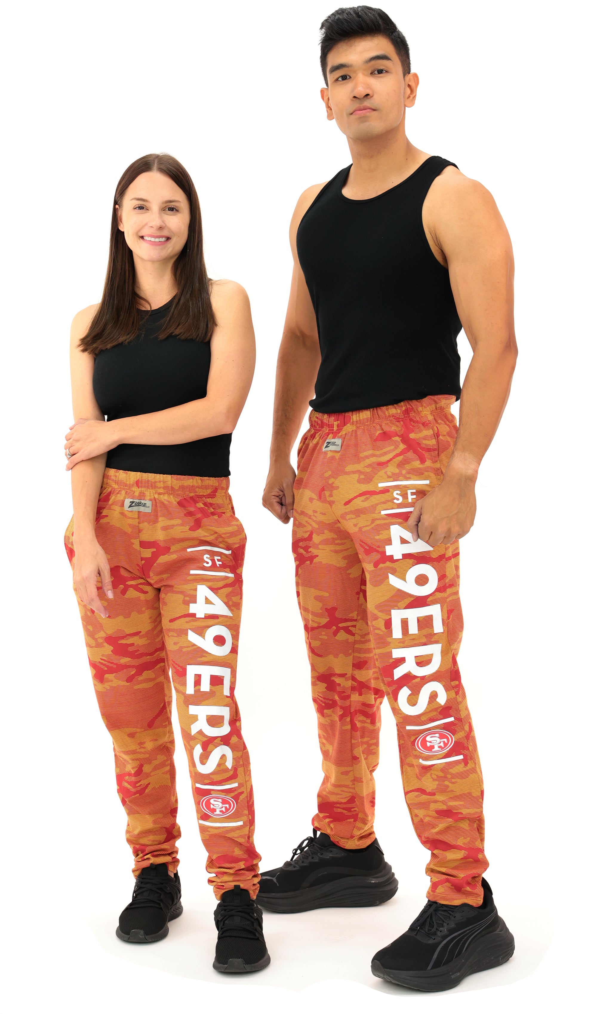 Zubaz NFL Adult Unisex Z88 Camo Lines Pants, San Francisco 49ers