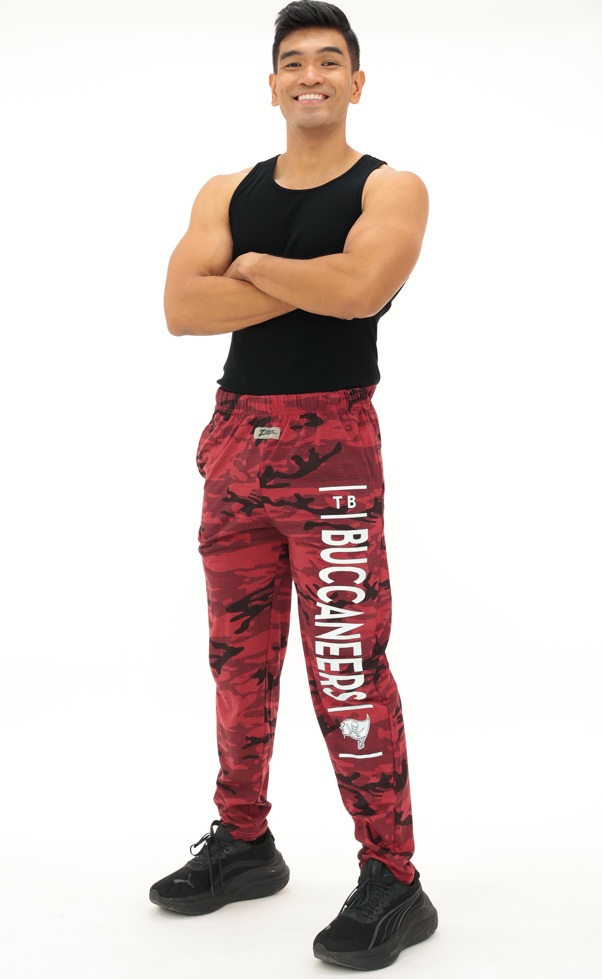 Zubaz NFL Adult Unisex Z88 Camo Lines Pants, Tampa Bay Buccaneers