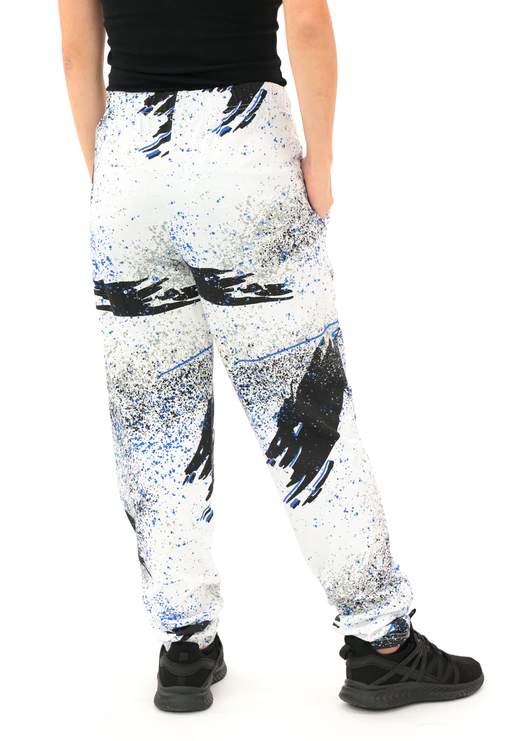 Zubaz NFL Adult Unisex Z88 Embroidered Confetti 3 Color Pants, Carolina Pantshers