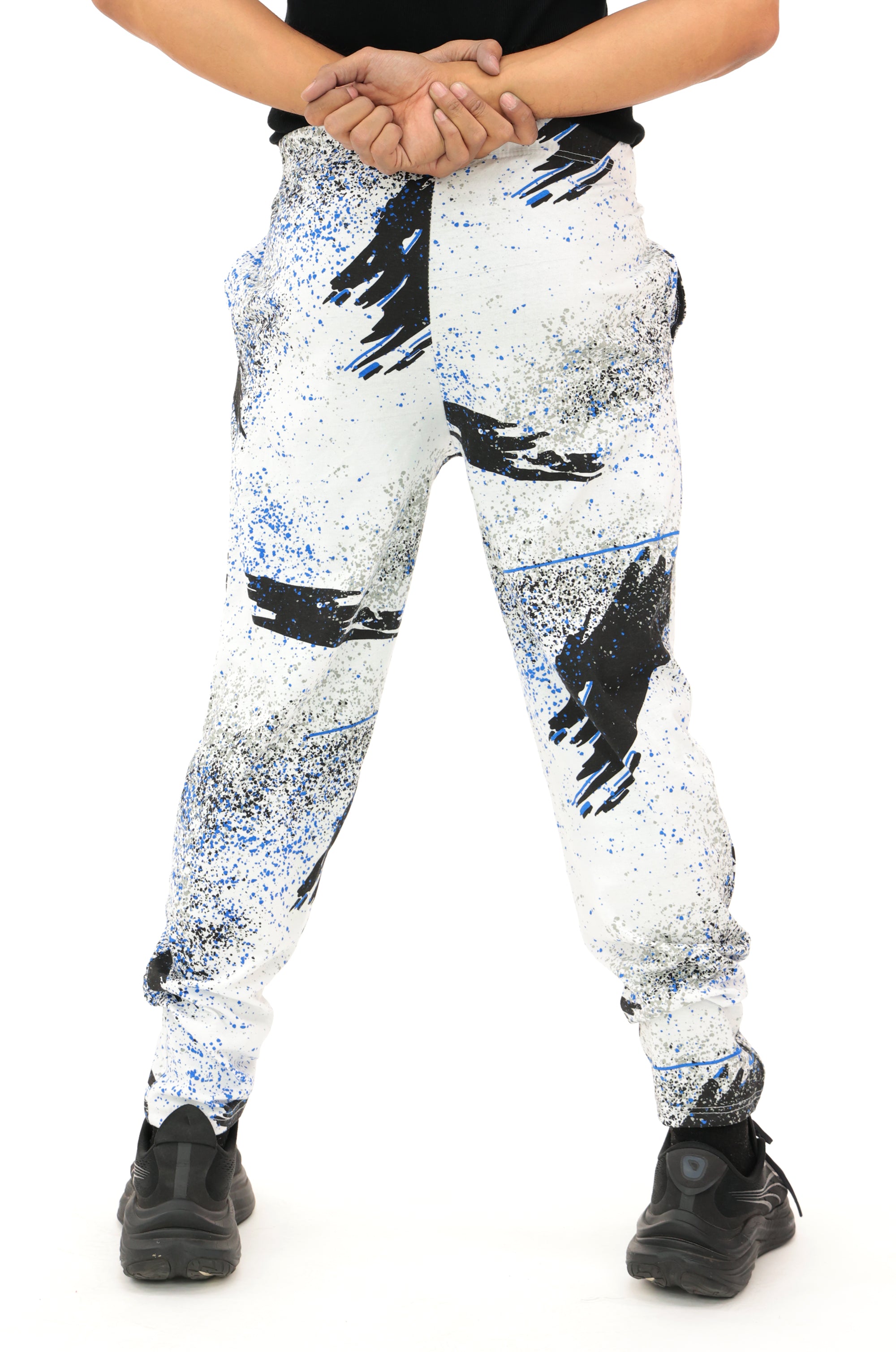Zubaz NFL Adult Unisex Z88 Embroidered Confetti 3 Color Pants, Carolina Pantshers