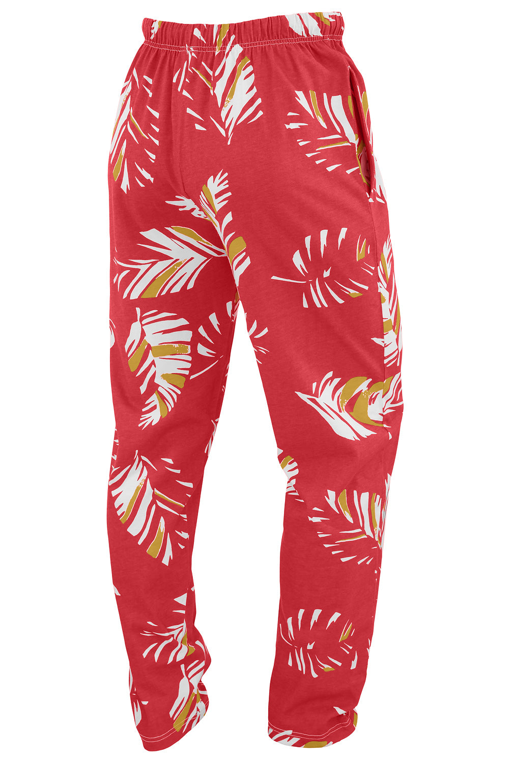 Zubaz NFL Adult Unisex Z88 Embroidered Leaf 3 Color Pants, San Francisco 49ers