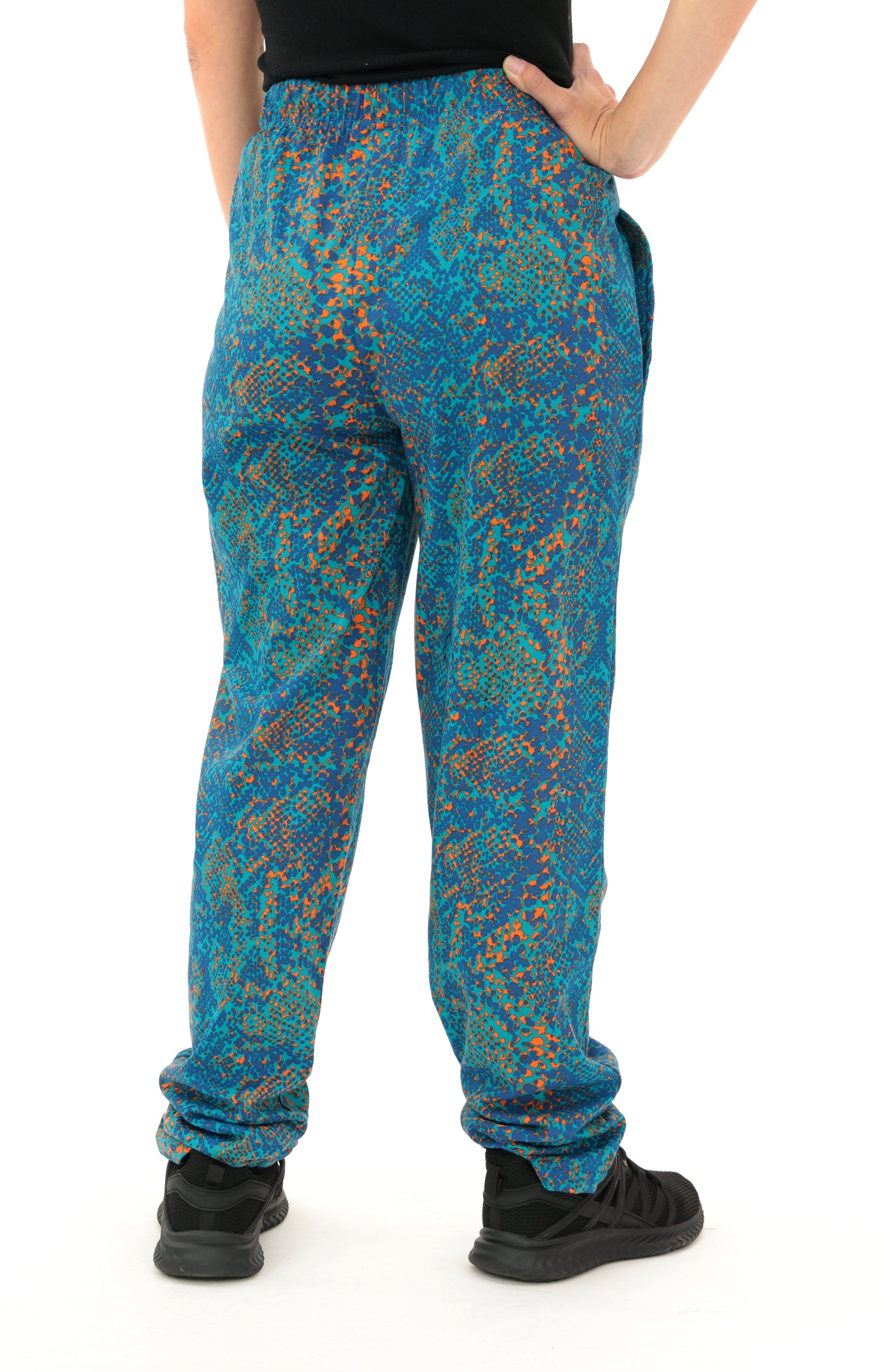 Zubaz NFL Adult Unisex Z88 Embroidered Post Pattern Pants, Miami Dolphins