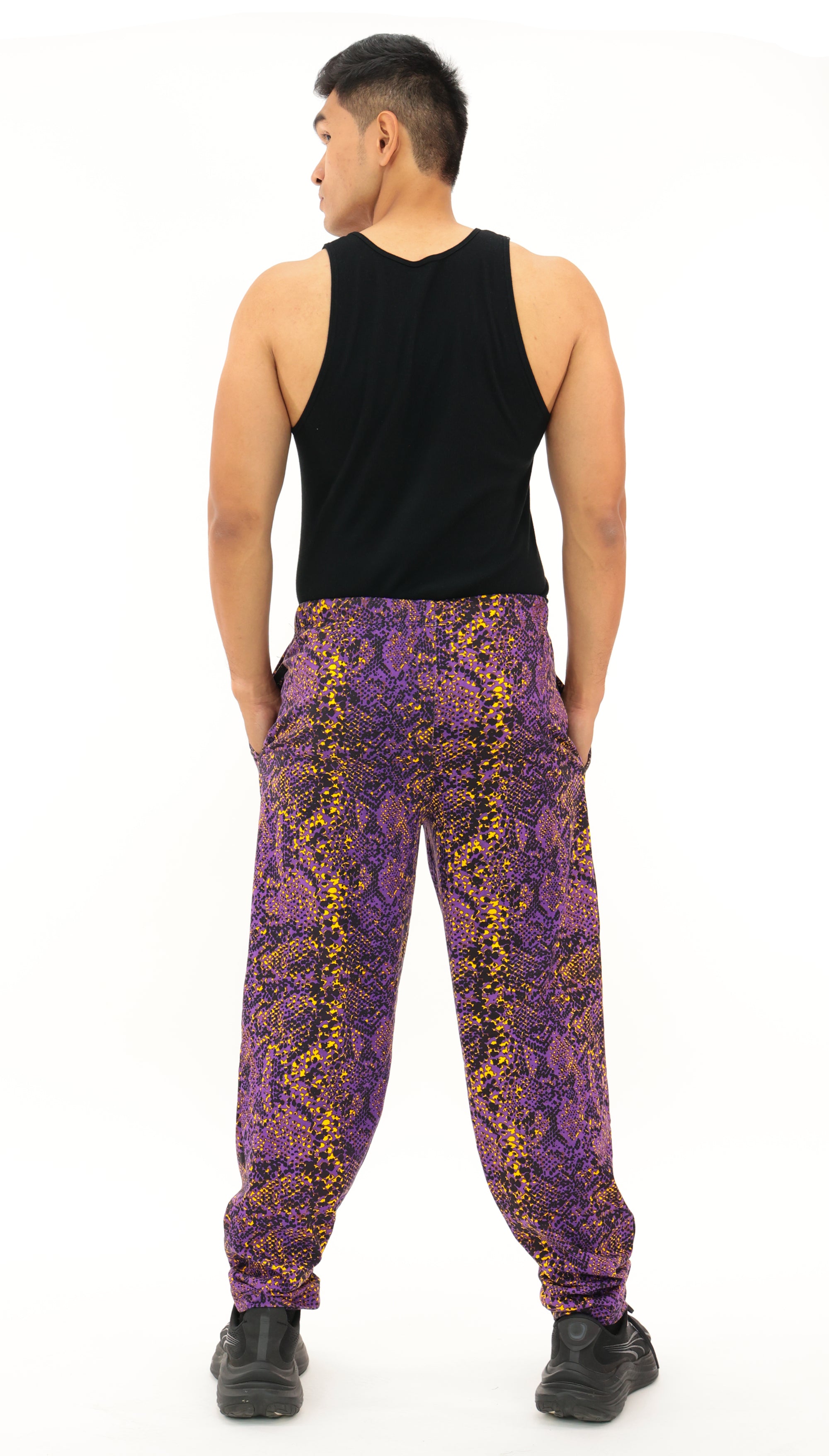 Zubaz NFL Adult Unisex Z88 Embroidered Post Pattern Pants, Minnesota Vikings