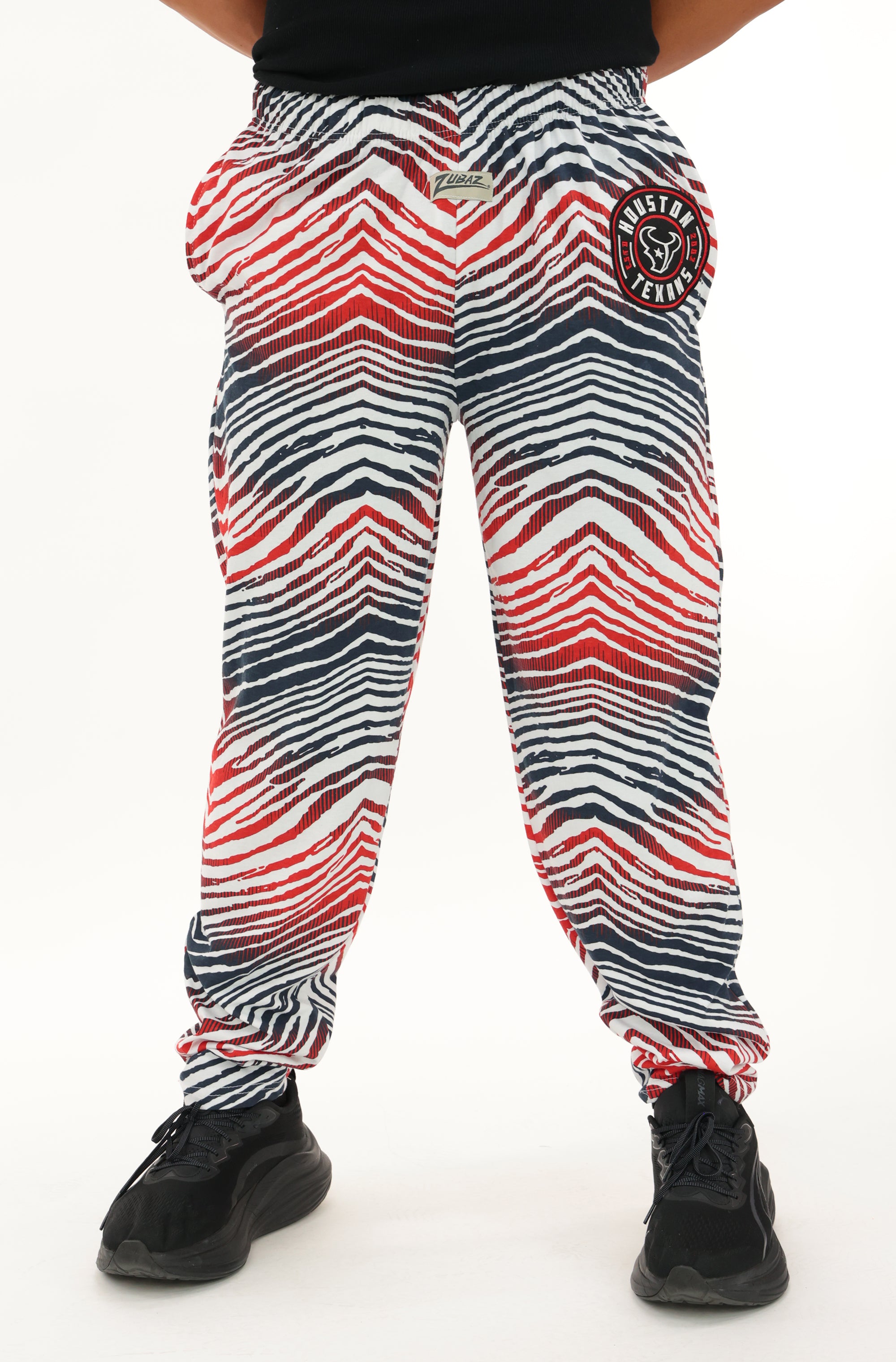 Zubaz NFL Adult Unisex Z88 Embroidered Zebra Ombre TMC Pants, Houston Texans - Official NFL Texans Zubaz Apparel (4 of 7)