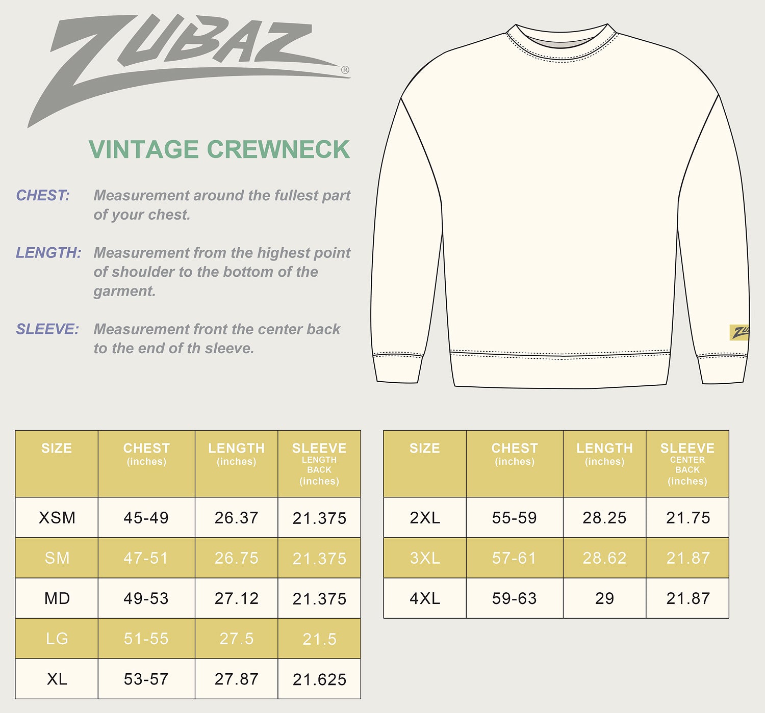 Zubaz NFL UNISEX 90s Vintage Shadow Drop Shoulder Crewneck- Off White, LOS ANGELES CHARGERS