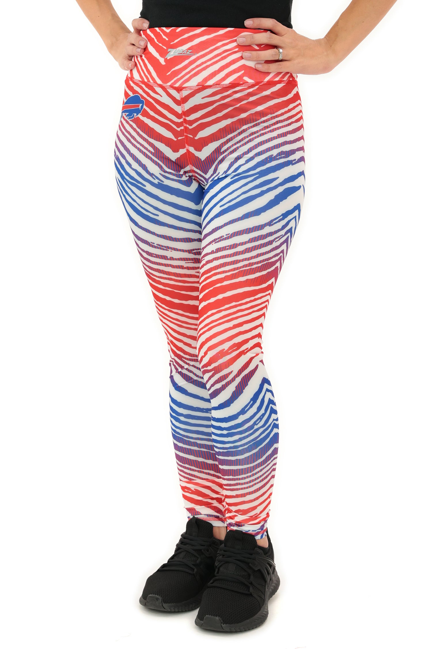 Zubaz NFL Women's Primary Logo Zebra Ombre Leggings, Buffalo Bills