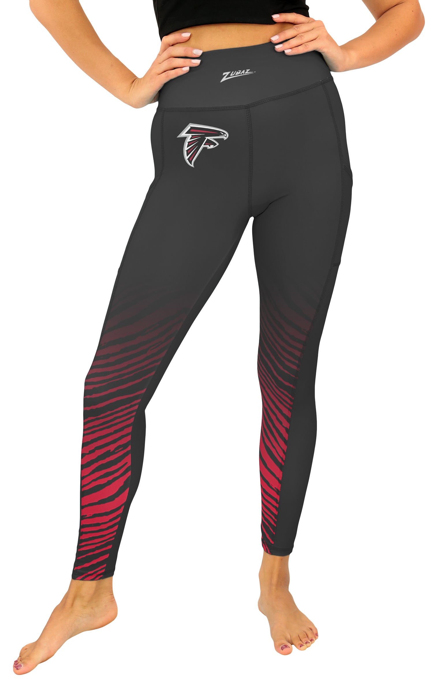 Zubaz NFL Women's Fade Primary Logo Leggings, Atlanta Falcons