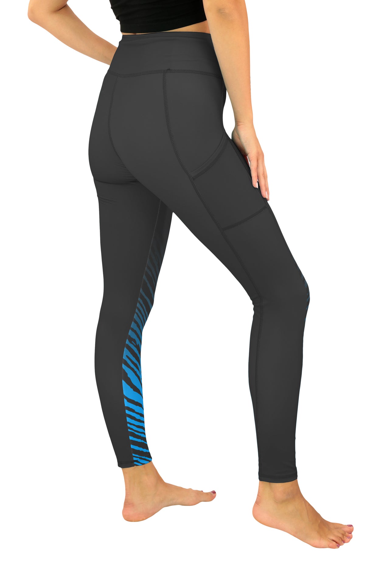 Zubaz NFL Women's Fade Primary Logo Leggings, Carolina Panthers