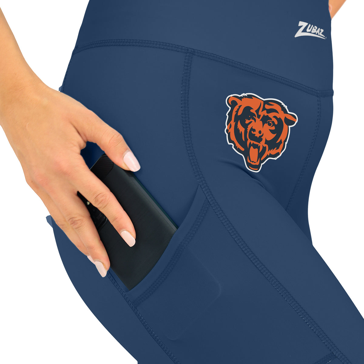 Zubaz NFL Women's Fade Primary Logo Leggings, Chicago Bears