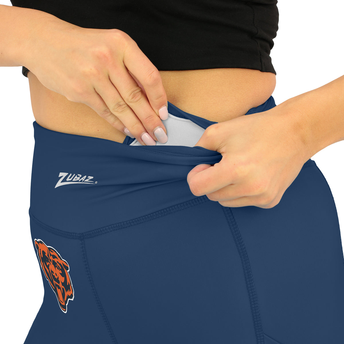 Zubaz NFL Women's Fade Primary Logo Leggings, Chicago Bears