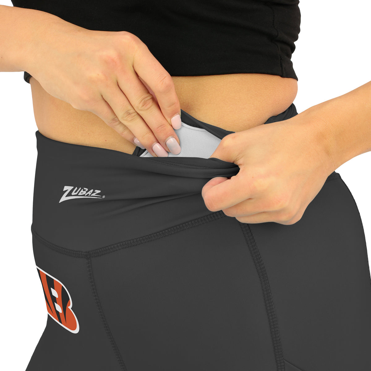 Zubaz NFL Women's Fade Primary Logo Leggings, Cincinnati Bengals