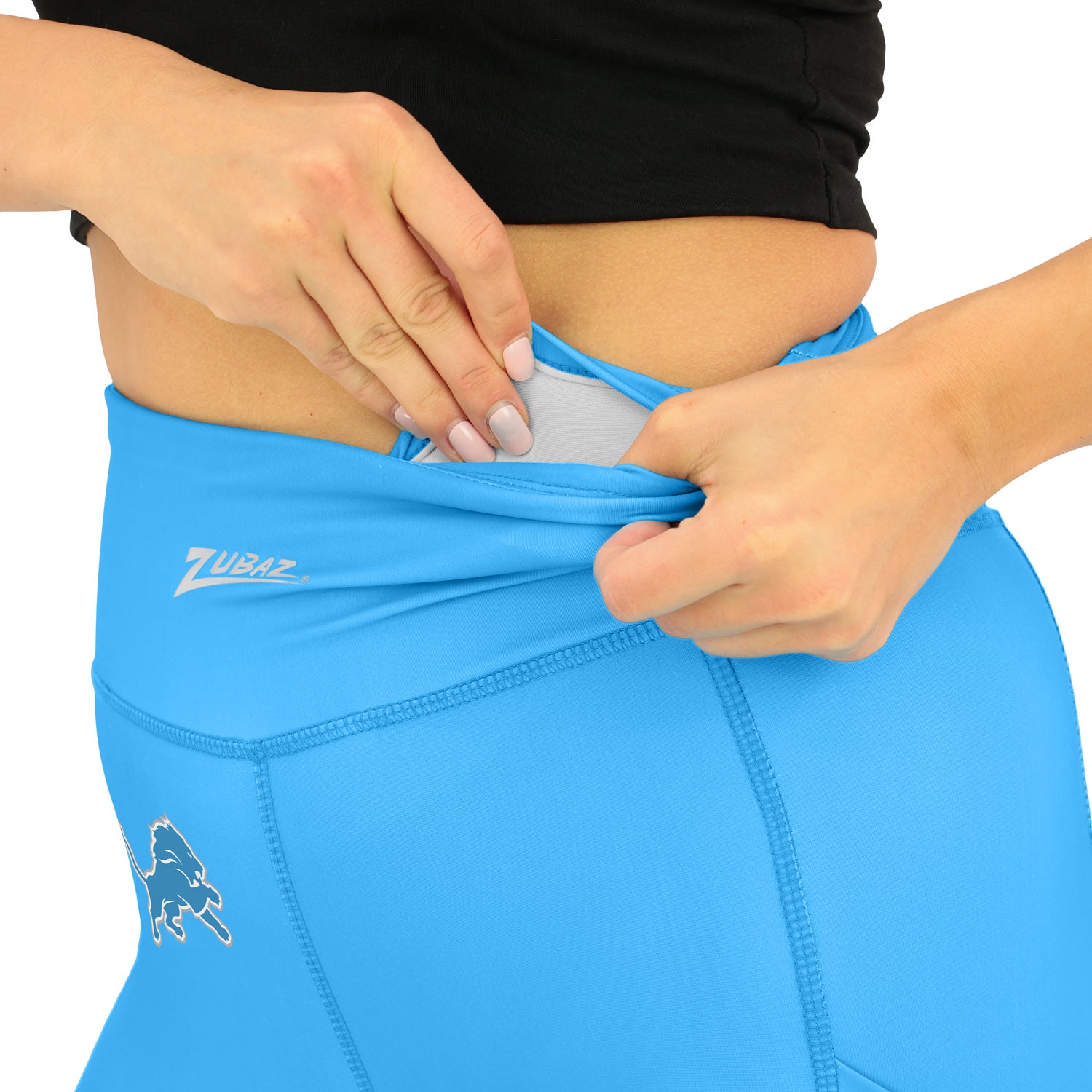 Zubaz NFL Women's Fade Primary Logo Leggings, Detroit Lions