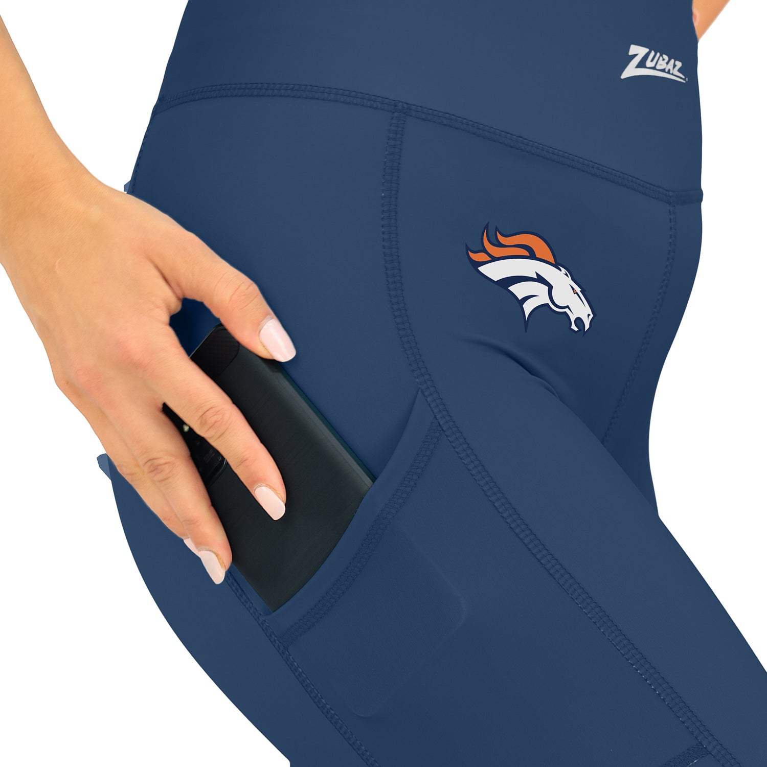 Zubaz NFL Women's Fade Primary Logo Leggings, Denver Broncos
