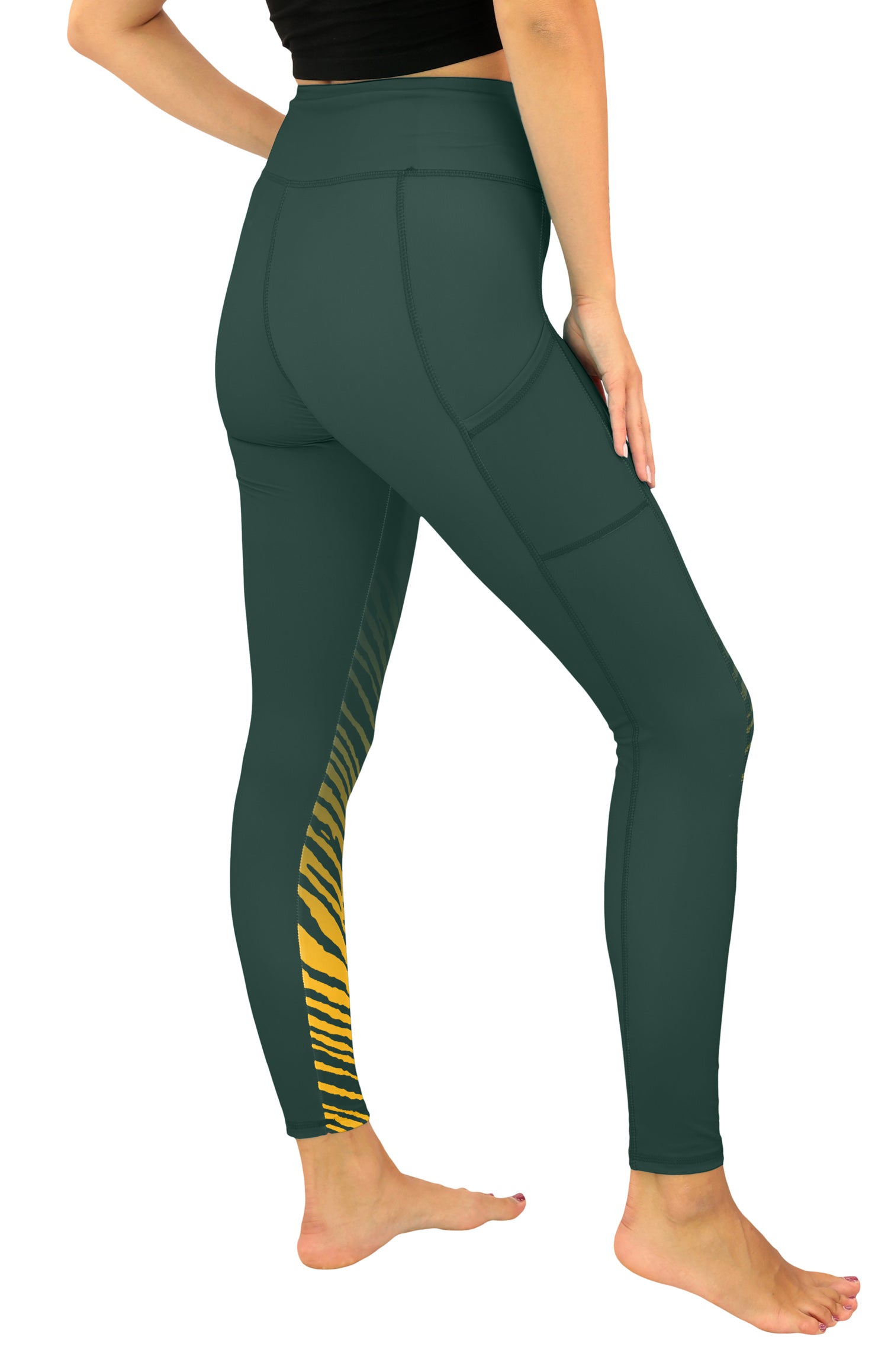 Zubaz NFL Women's Fade Primary Logo Leggings, Green Bay Packers