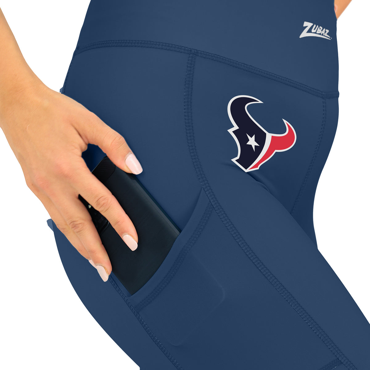 Zubaz NFL Women's Fade Primary Logo Leggings, Houston Texans