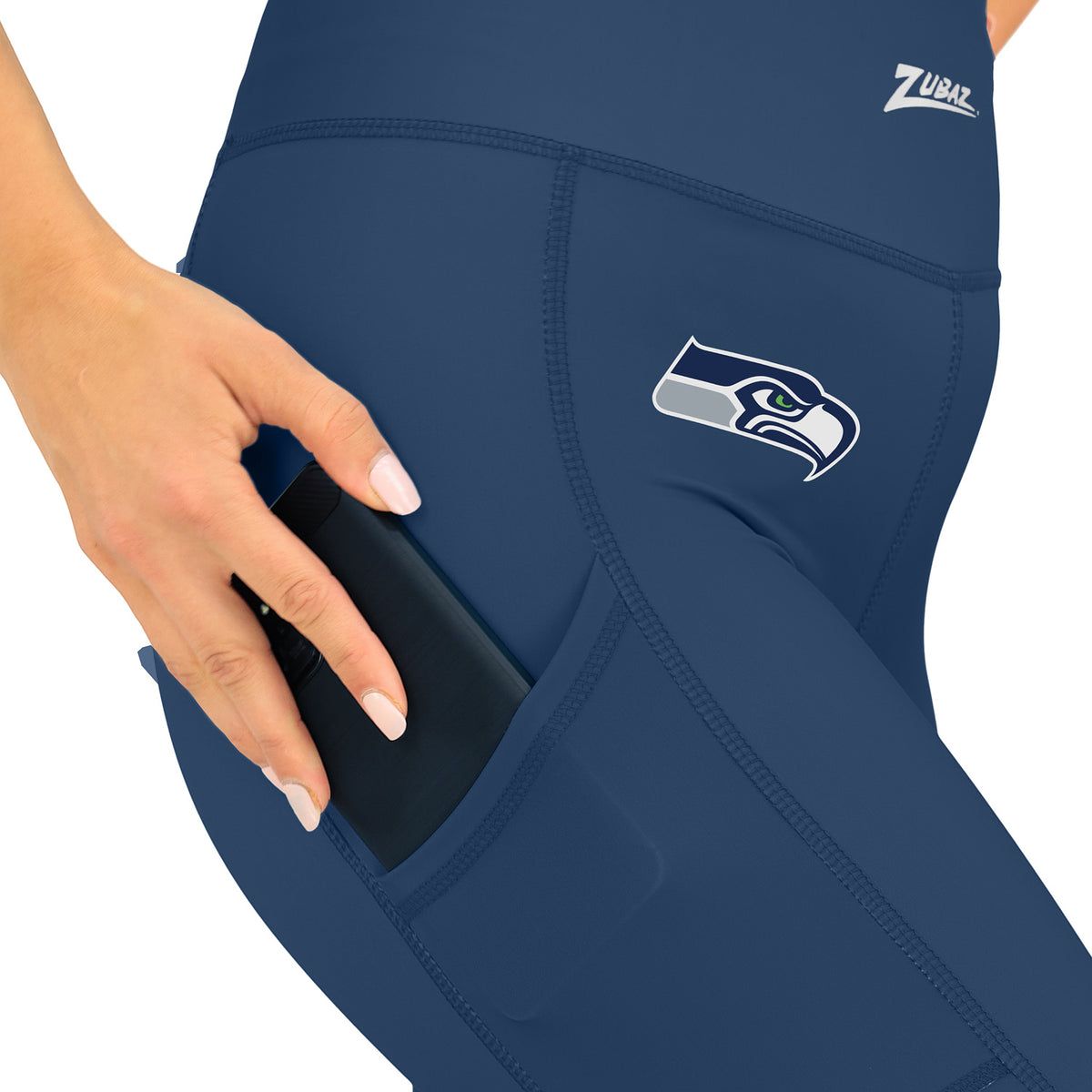 Zubaz NFL Seattle Seahawks Women's Fade Primary Logo Leggings