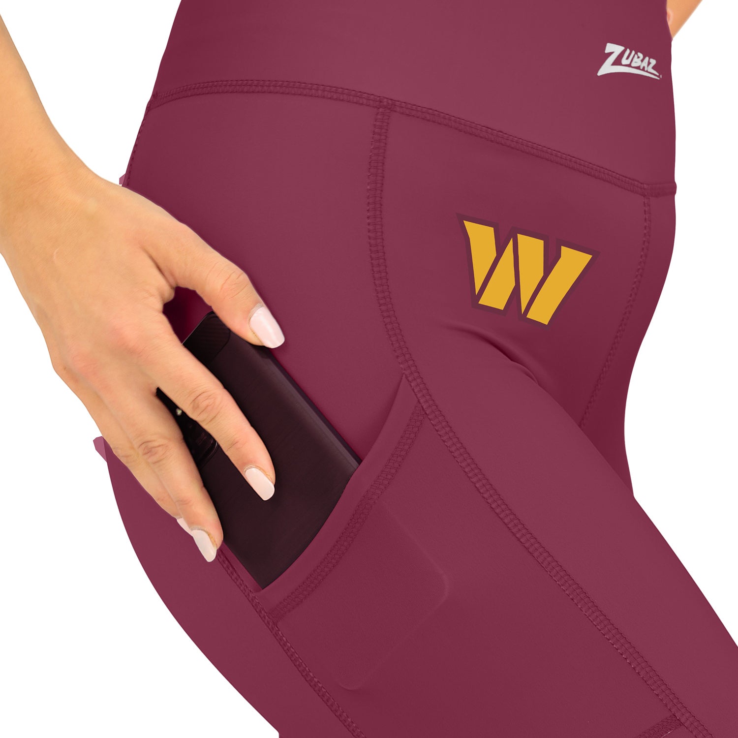 Zubaz NFL Women's Fade Primary Logo Leggings, Washington Commanders