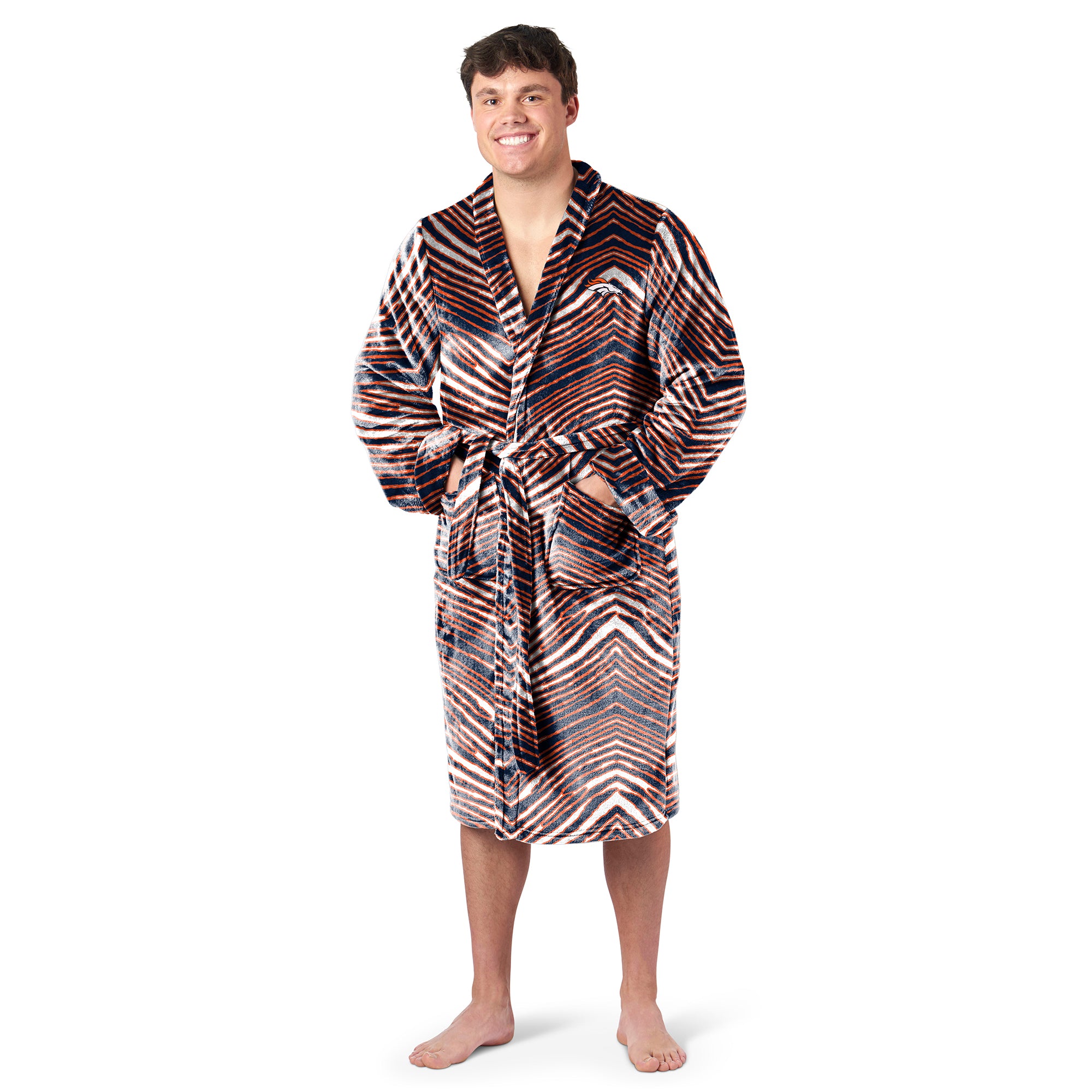 Zubaz X Northwest SCATTER PRINT ROBE ZUBAZ - BRONCOS