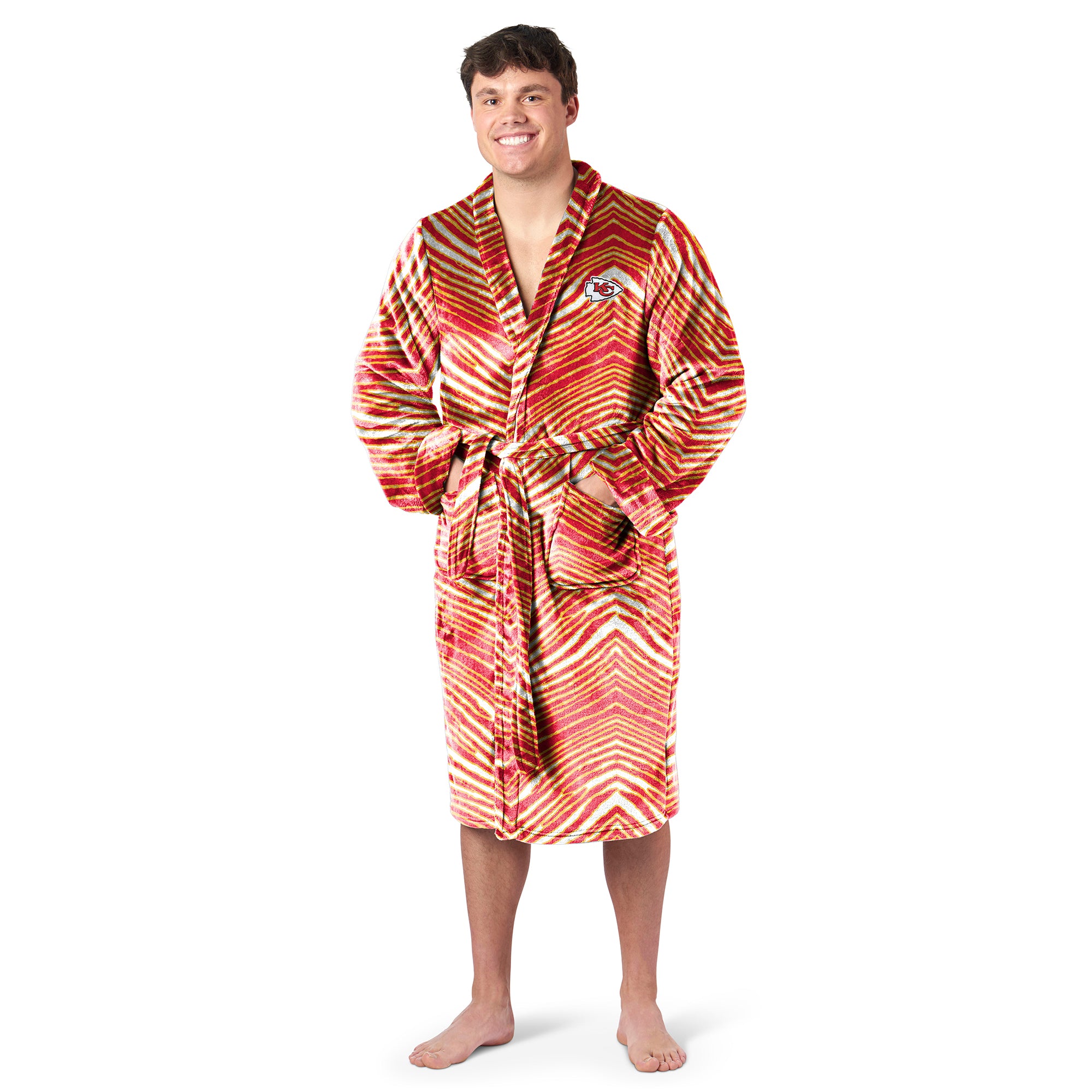 Zubaz X Northwest SCATTER PRINT ROBE ZUBAZ - CHIEFS