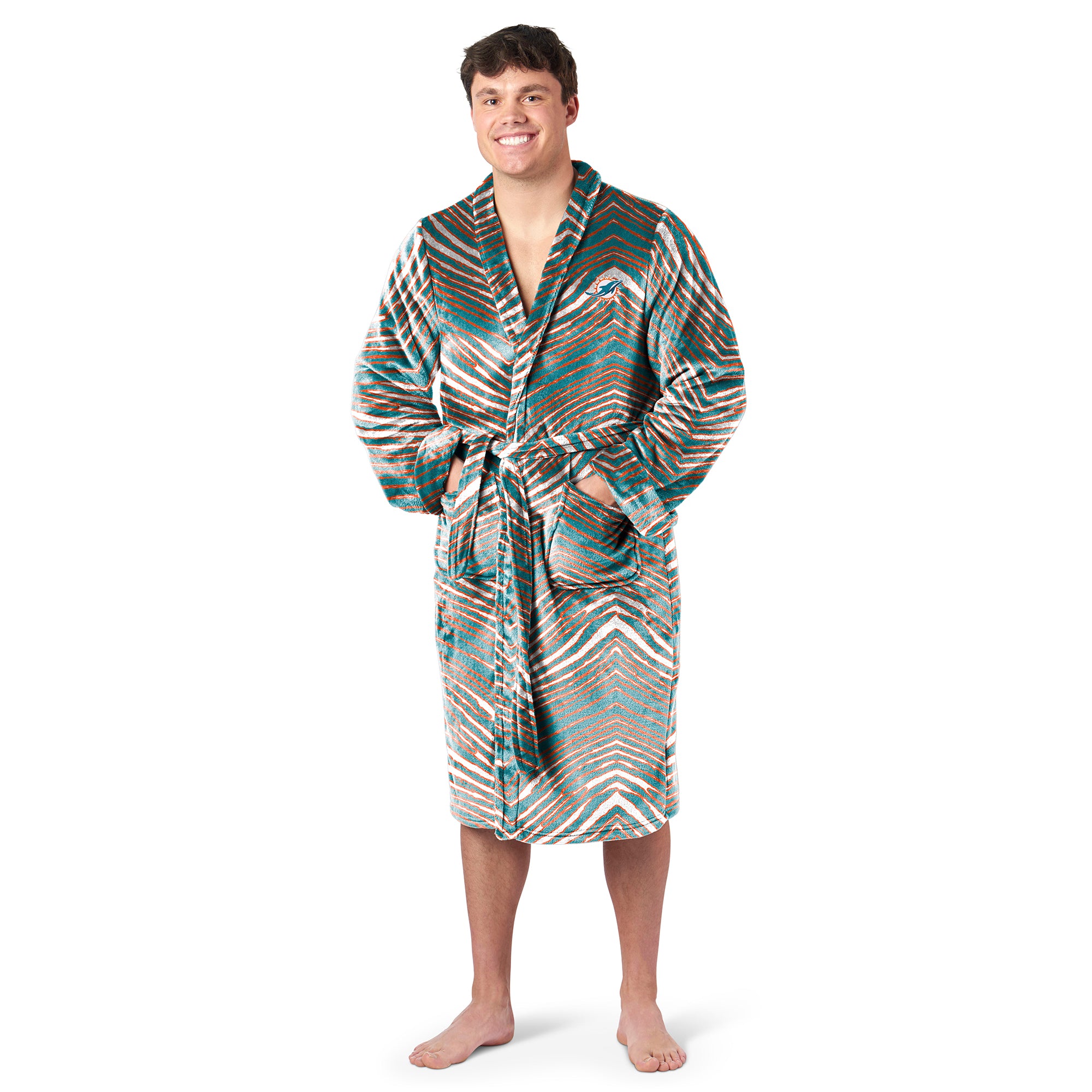 Zubaz X Northwest SCATTER PRINT ROBE ZUBAZ - DOLPHINS