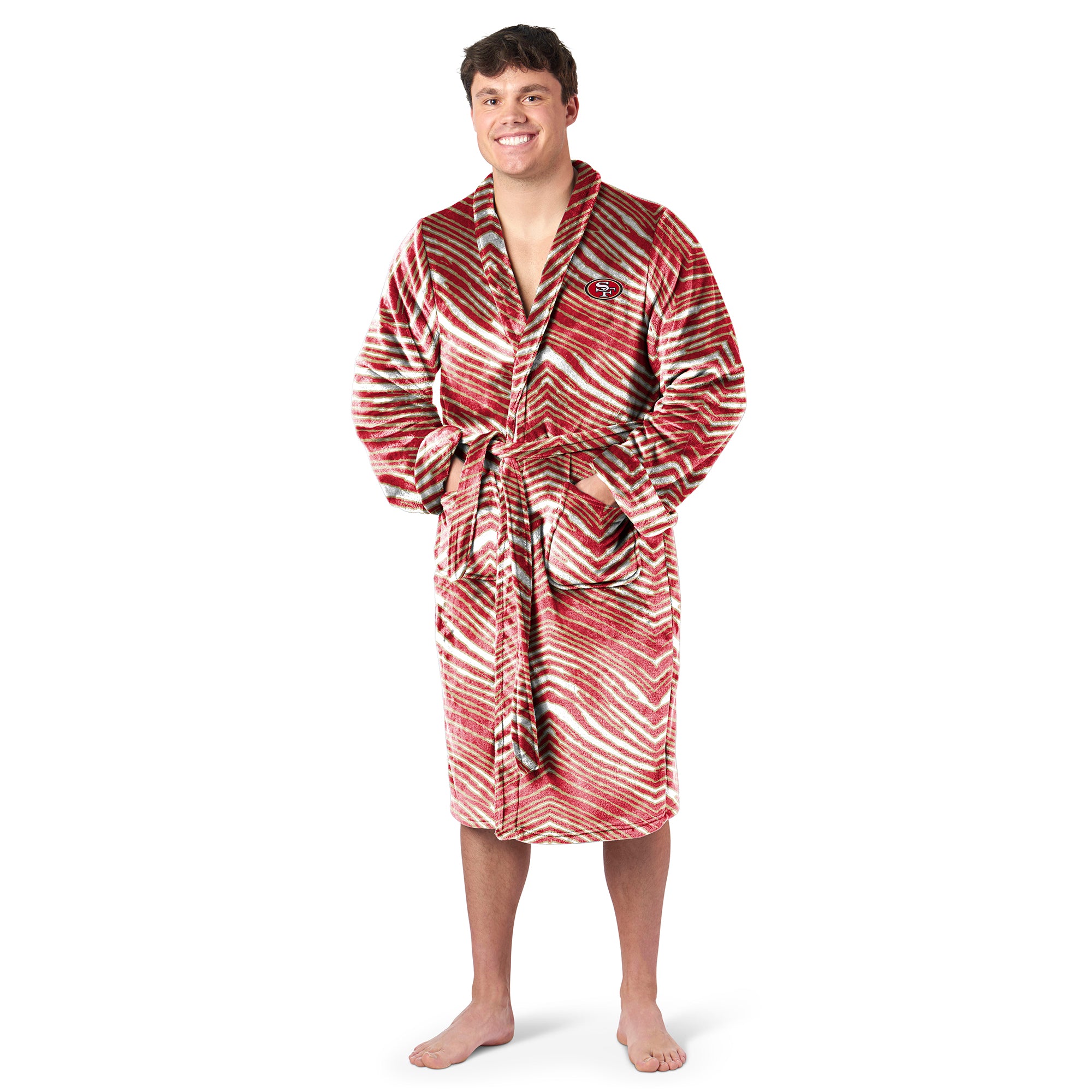Zubaz X Northwest SCATTER PRINT ROBE ZUBAZ - 49ERS