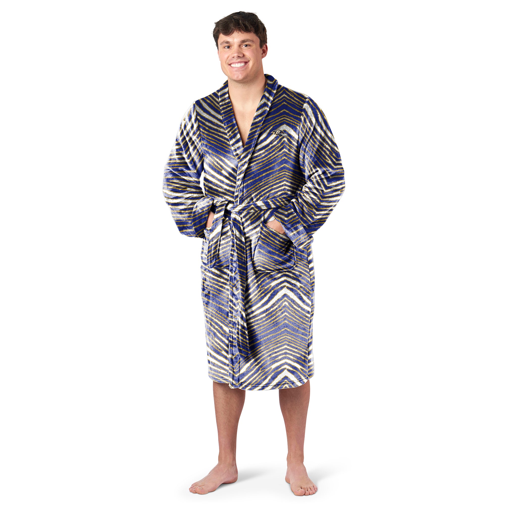 Zubaz X Northwest SCATTER PRINT ROBE ZUBAZ - RAVENS