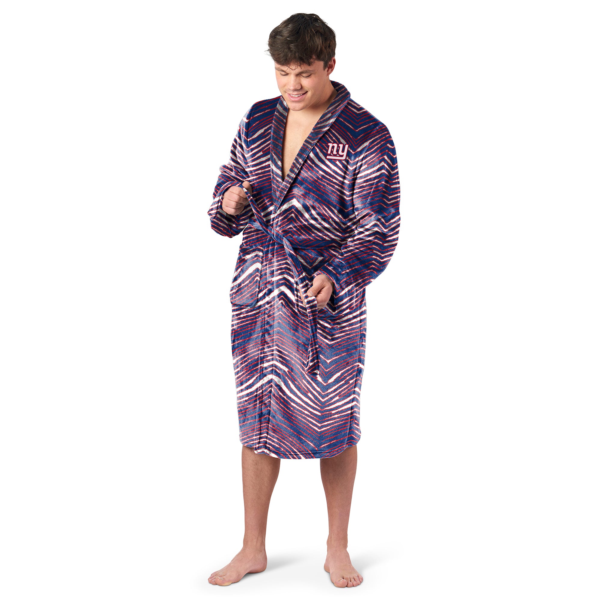 Zubaz X Northwest SCATTER PRINT ROBE ZUBAZ - NY GIANTS