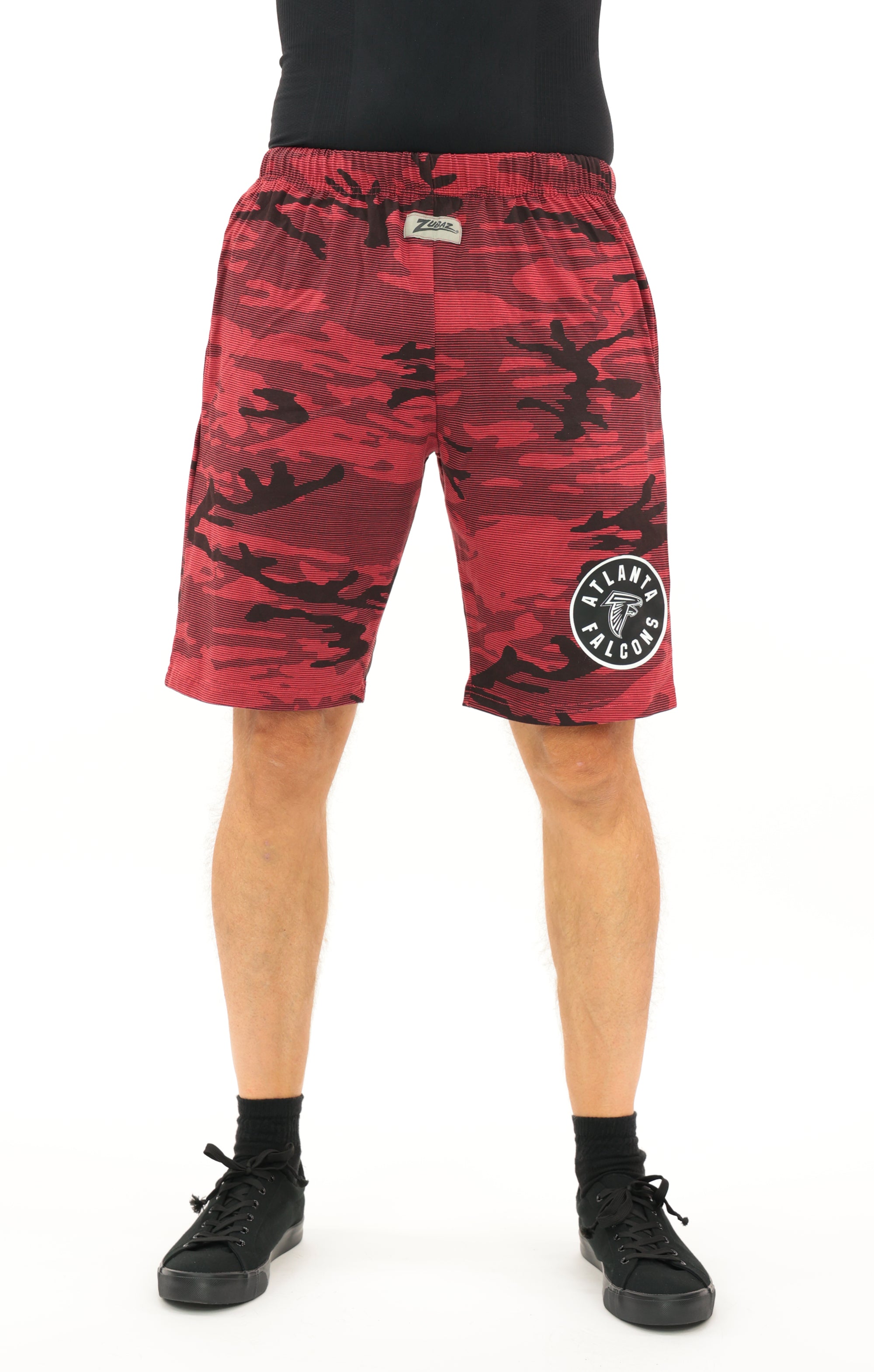 Zubaz NFL Adult Unisex Z88 Camo Lines Shorts, Atlanta Falcons