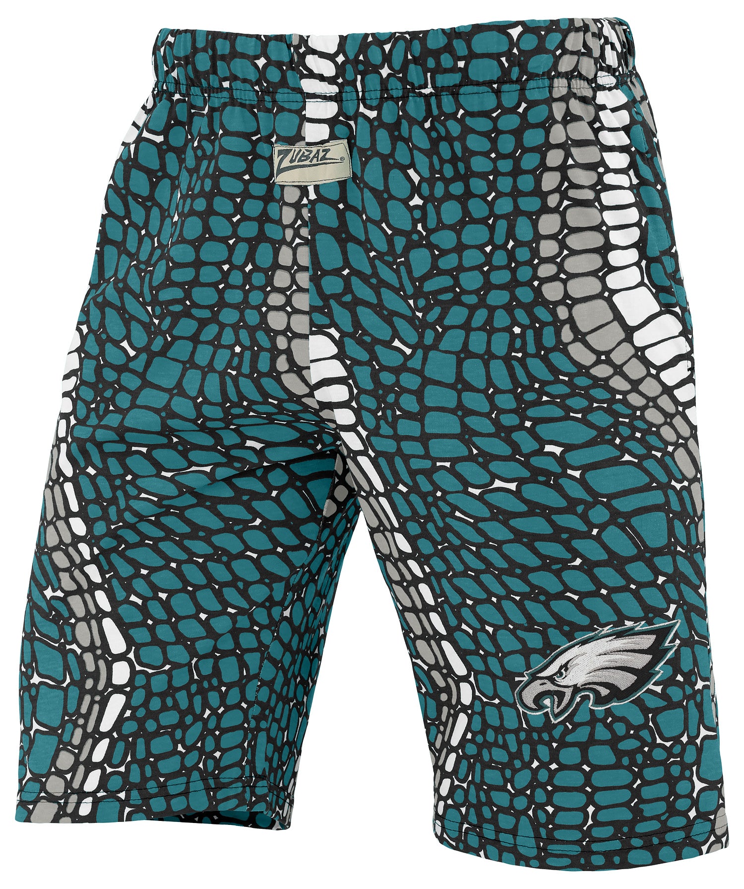 Zubaz NFL Adult Unisex Z88 Embroidered Gator 3 Color Shorts, Philadelphia Eagles