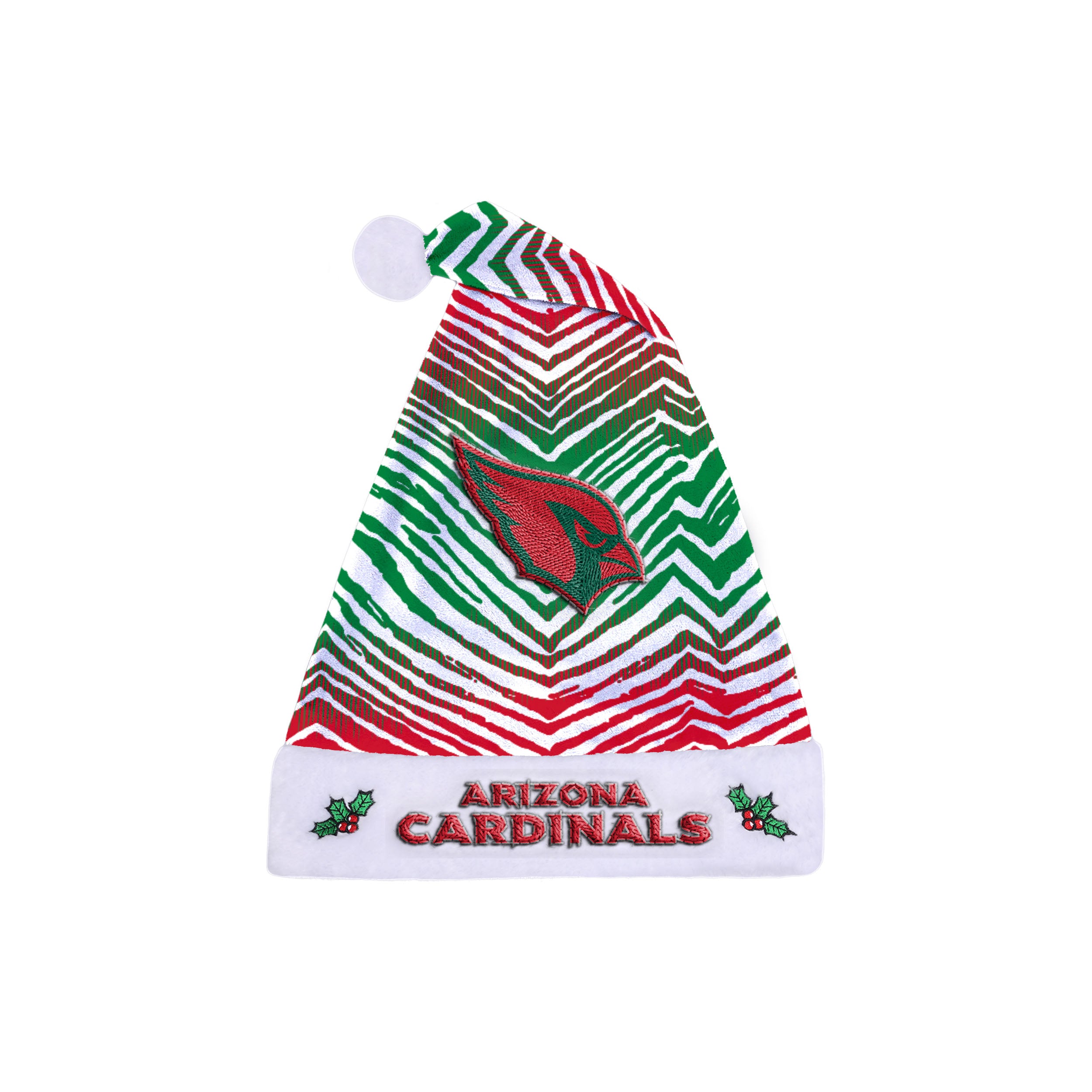 Zubaz Santa Hat NFL Arizona Cardinals - Red and green - Official NFL Cardinals Zubaz Apparel