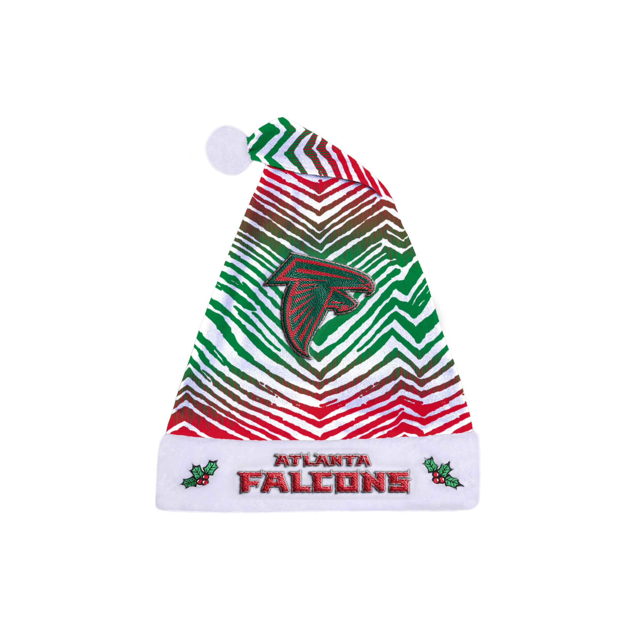 Zubaz Santa Hat NFL Atlanta Falcons - Red and green